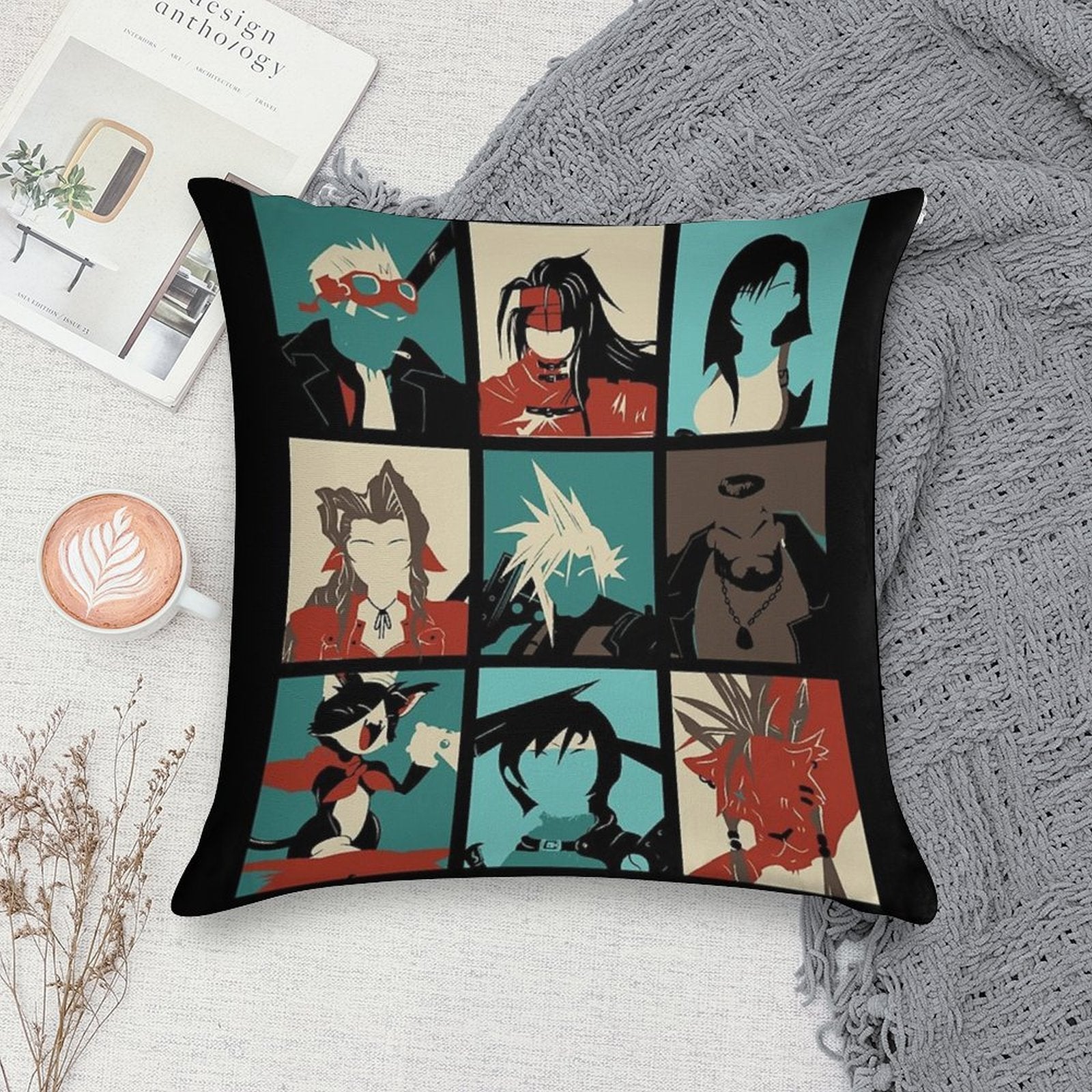 Fantasy Final Seven Soft Luxury Feel Throw Pillow