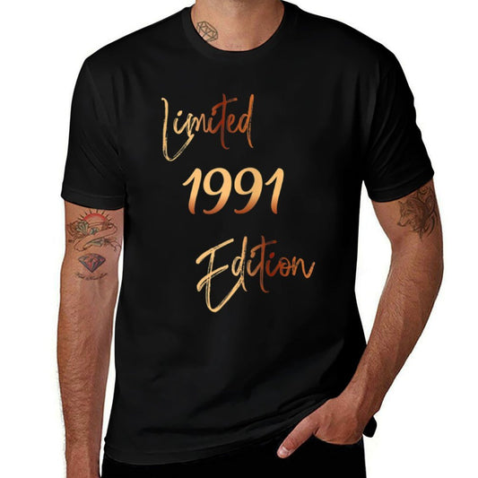 Womens Birthday for Women Girl Limited 1991 Edition 30th Birthday  Heathered Texture T-Shirt