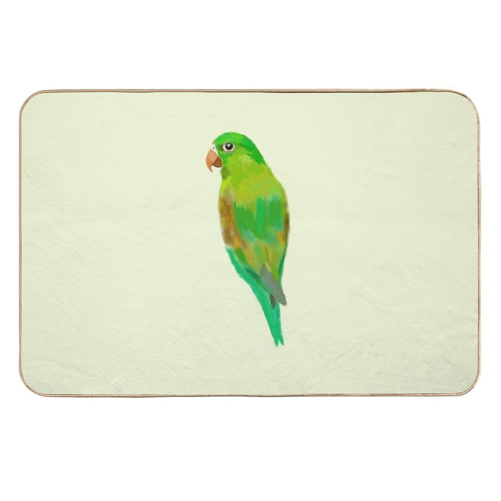 Green Parrot  Pet-Safe Bath Mat