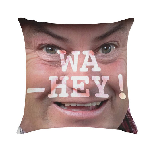 Wa-Hey! Wheeler Dealers Mike Brewer Tee Soft Durable Construction Throw Pillow