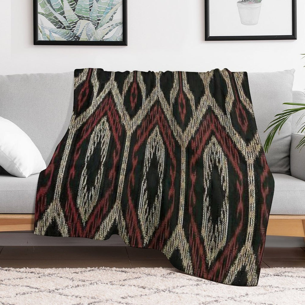 Ethnic Design Machine-washable Throw Blanket