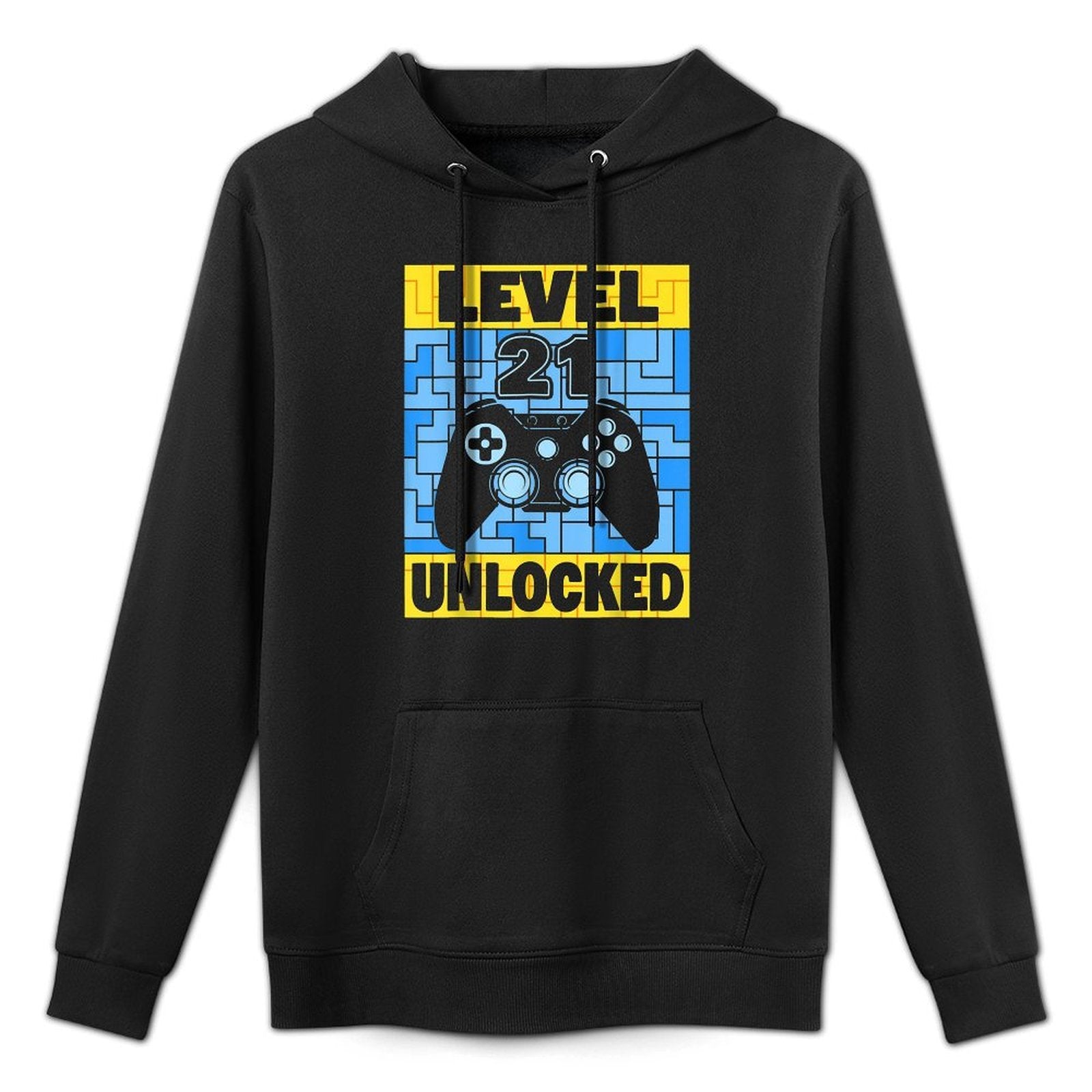 Level 21 Unlocked Gamer Video Game Player 21st Birthday Durable Construction Hoodie