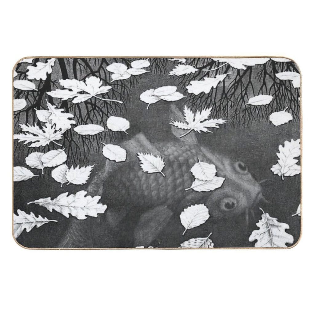 Three Worlds by M.C. Escher  Rapid-Drying Bath Mat