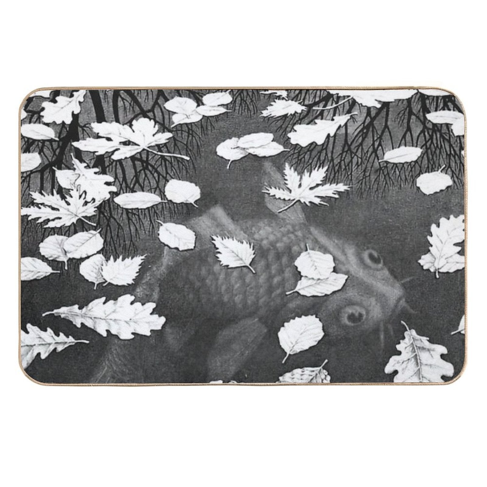 Three Worlds by M.C. Escher  Rapid-Drying Bath Mat