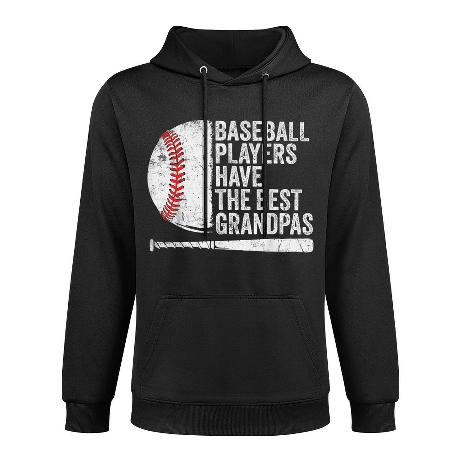 Baseball Player Grandpa And Grandson Baseball Grandpas Colorfast Hoodie