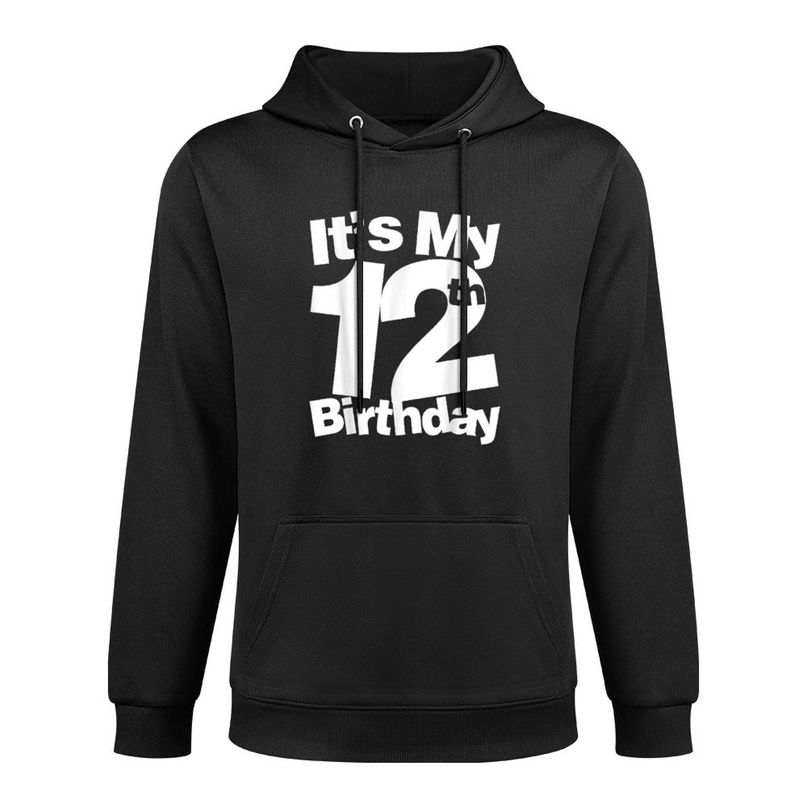 12th Birthday for 12 Year Olds Adjustable Hood Hoodie