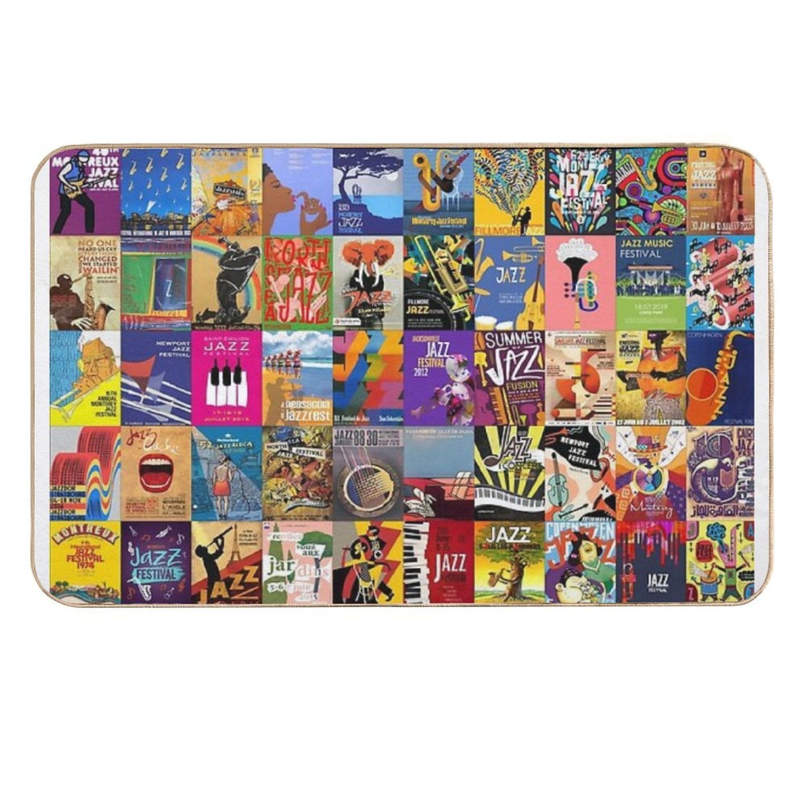 Jazz Festivals  Easy To Clean Bath Mat