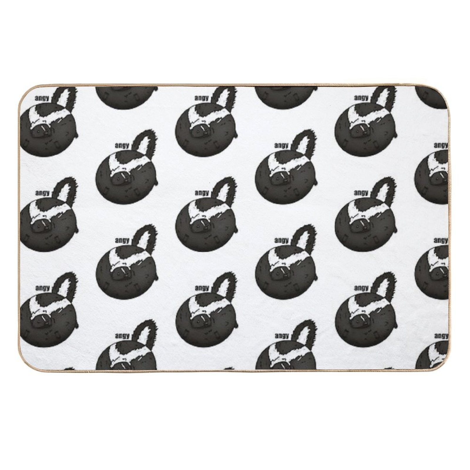 Fat Angy Skunk Durable Bath Mat