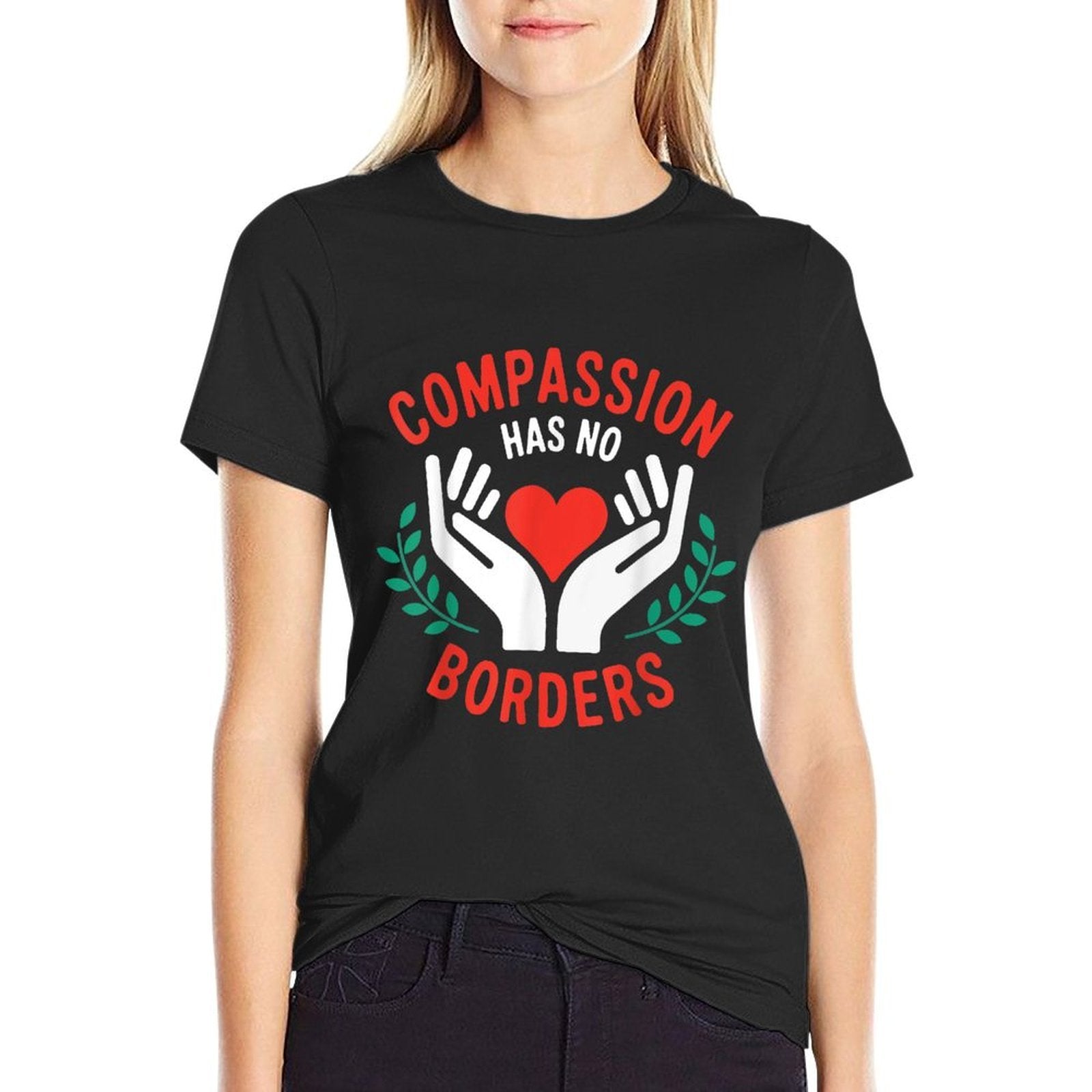 Compassion Has No Borders Positive Quote  Vintage-inspired T-Shirt