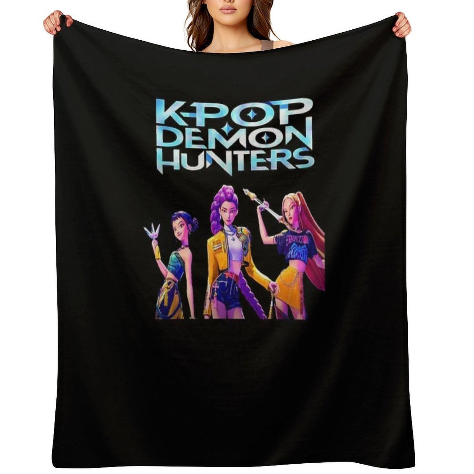 KPOP Demon Hunters Easy Care Throw Blanket