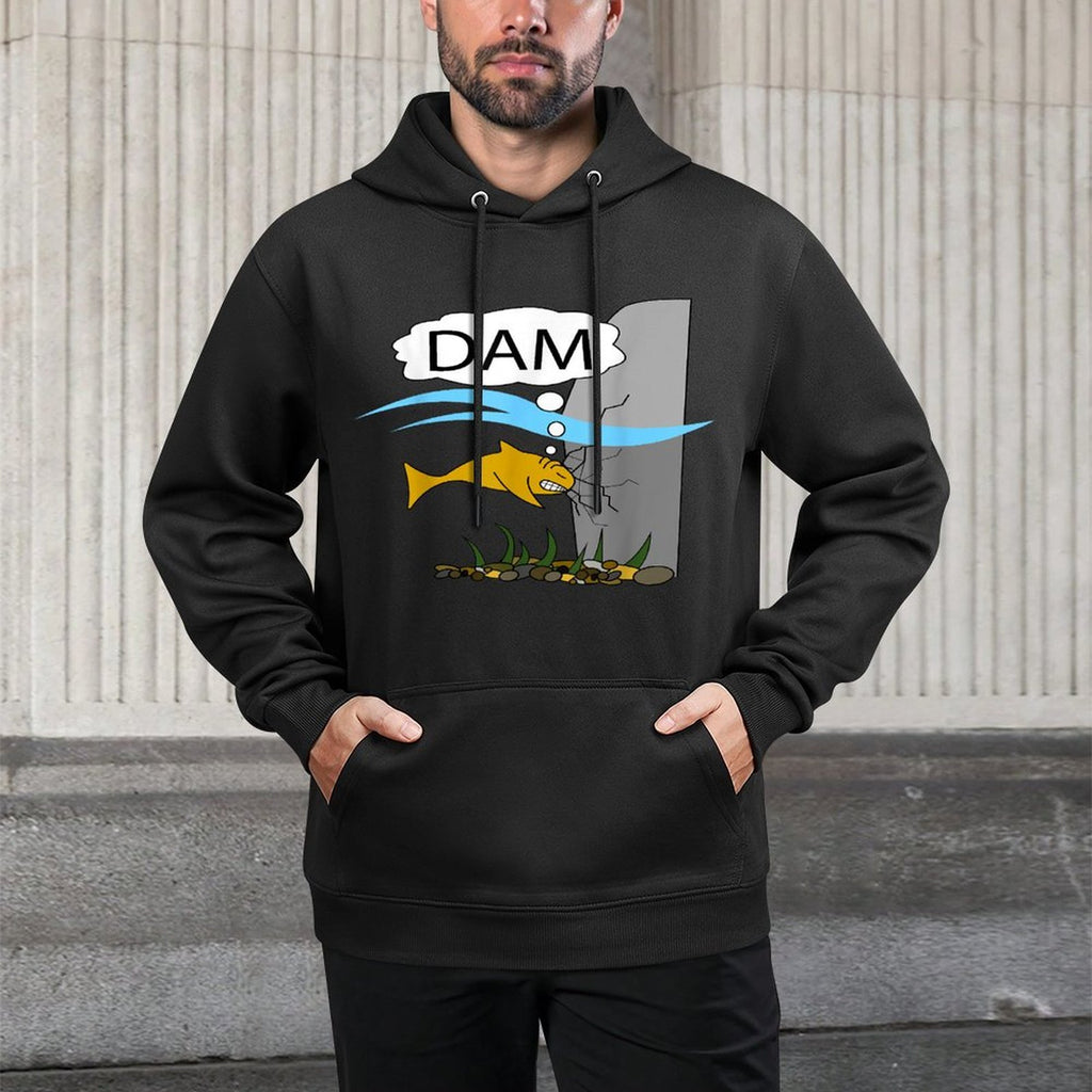 Dam Funny Fish T-shirt Pilling-Resistant Hoodie