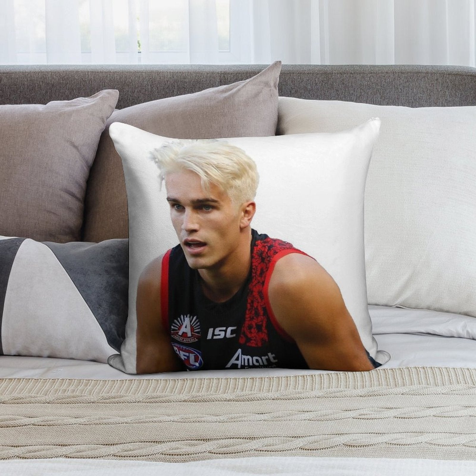 Matt Guelfi Soft Short Plush Fabric Throw Pillow