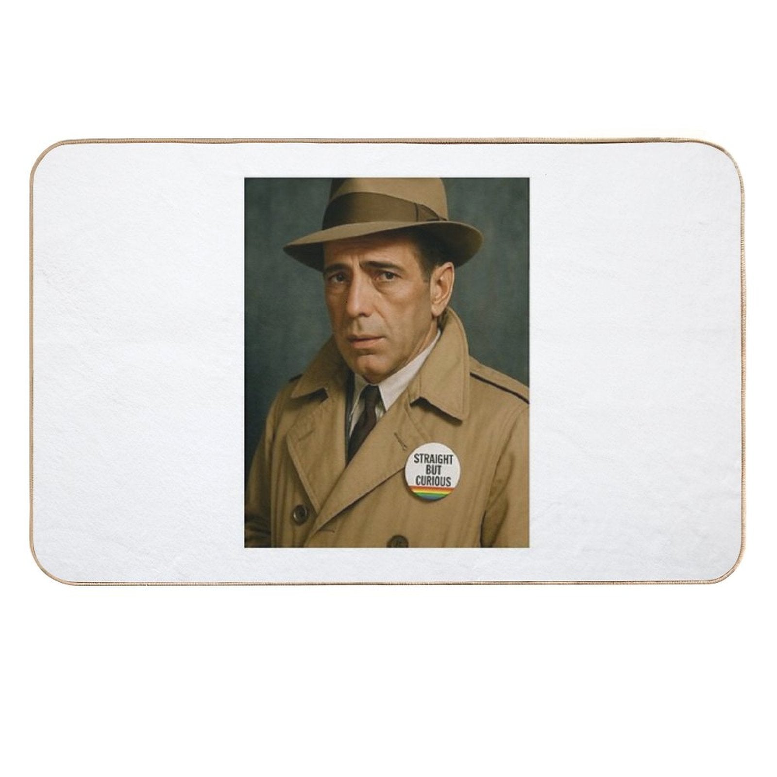 Humphrey Bogart – Straight But Curious (Vintage Pride Tribute)  Rapid-Drying Bath Mat