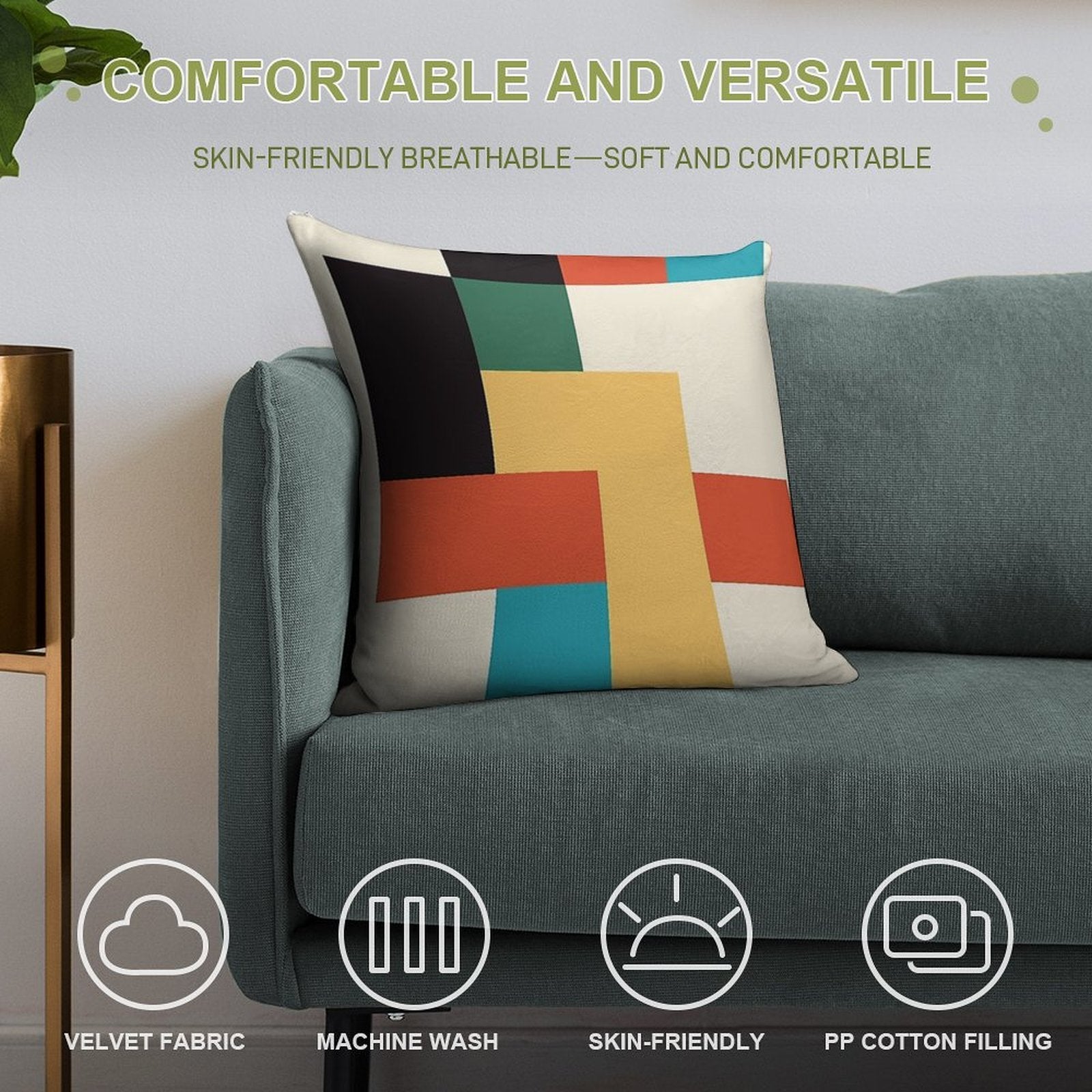 Bauhaus 1923 Soft Gift Ready Throw Pillow