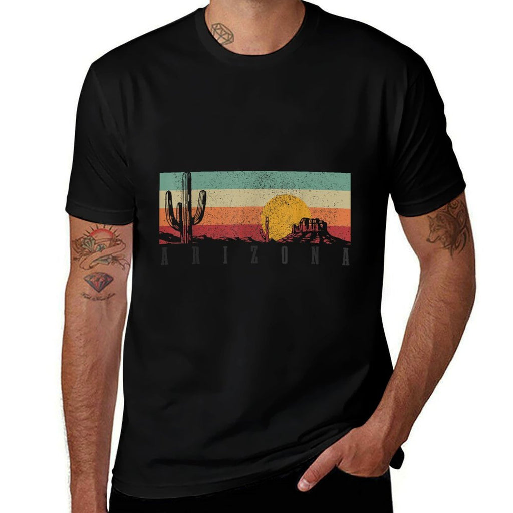 Arizona Vintage Cactus Desert Landscape Pride Souvenir  Stretchy T-Shirt