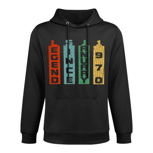 Vintage Legend 50 Years Old 50th Birthday Born January 1970 Premium Customizable Surface Hoodie