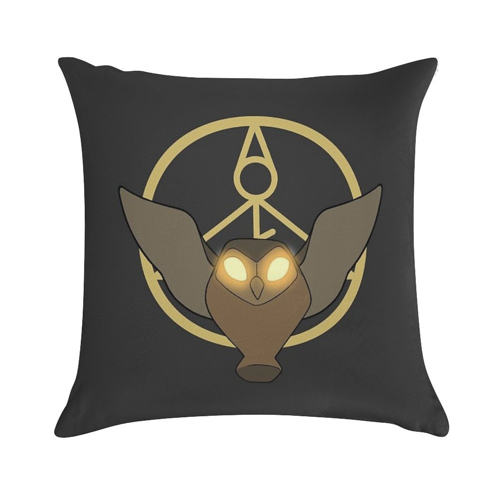 Owlbert Soft Bedroom Essential Throw Pillow