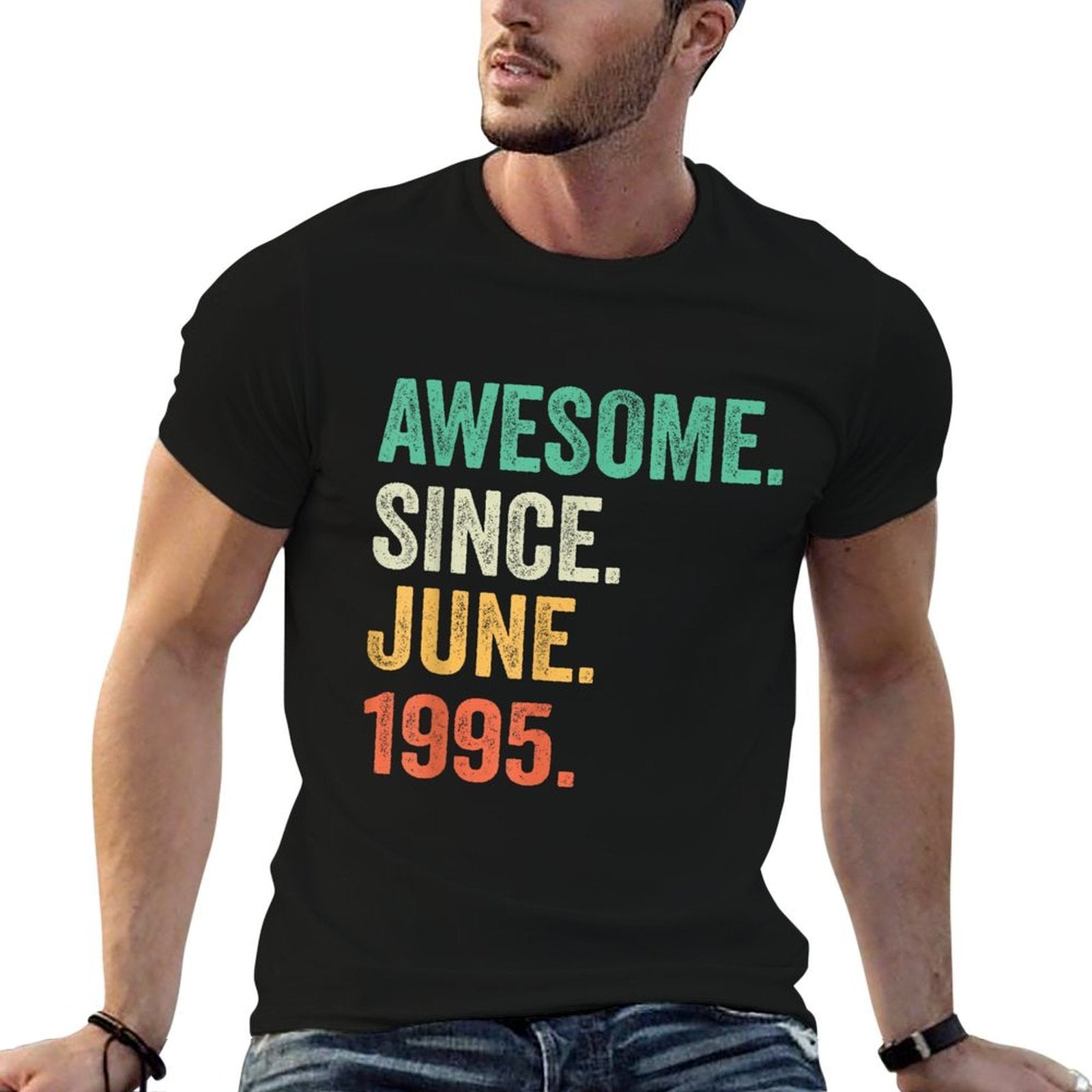 Awesome Since June 1995 Vintage 30th Birthday Gifts Men  Relaxed-fit T-Shirt