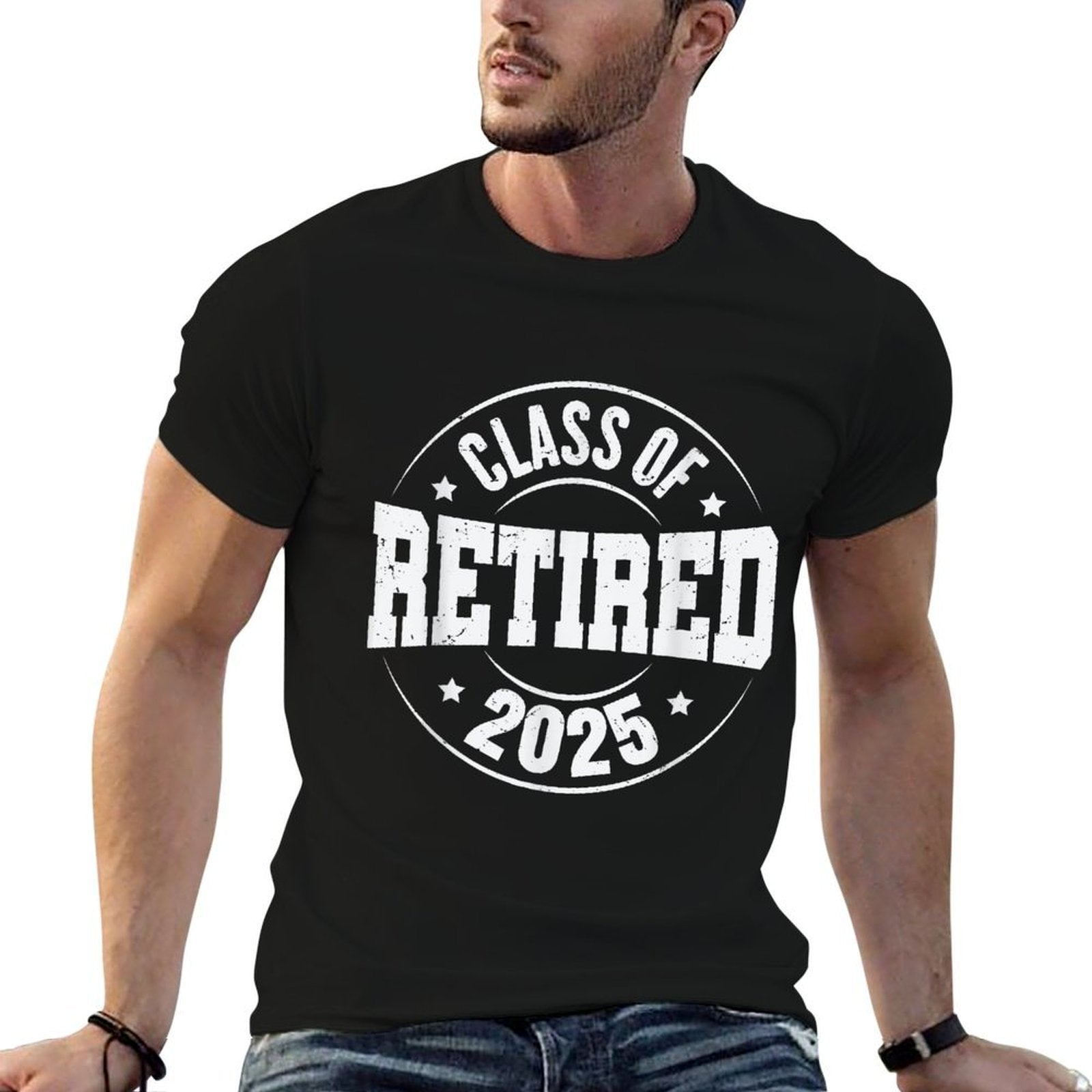 Retirement Class Of 2025 Men Funny Retirement Retired 2025  Easy-care T-Shirt