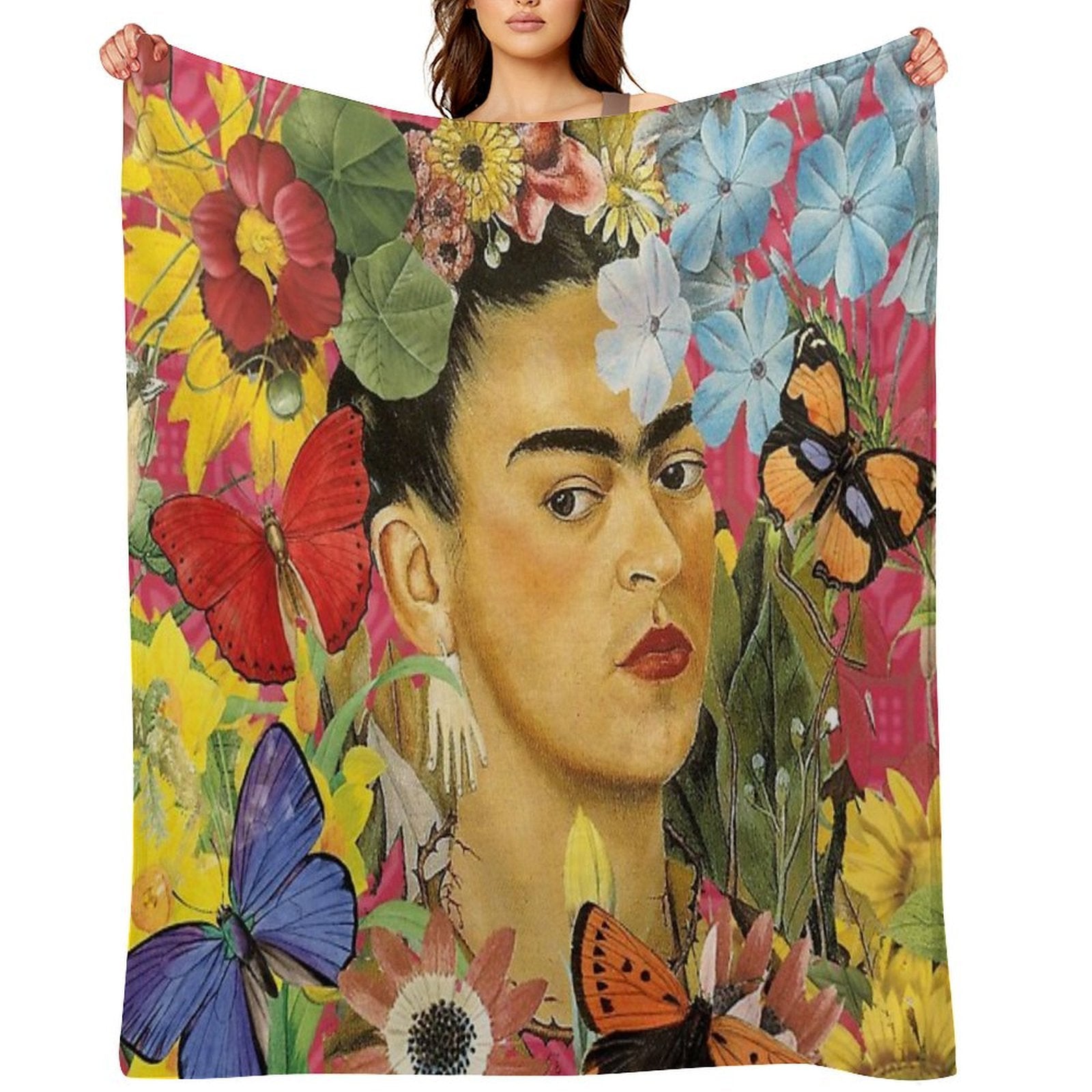 Frida Kahlo Plush Throw Blanket