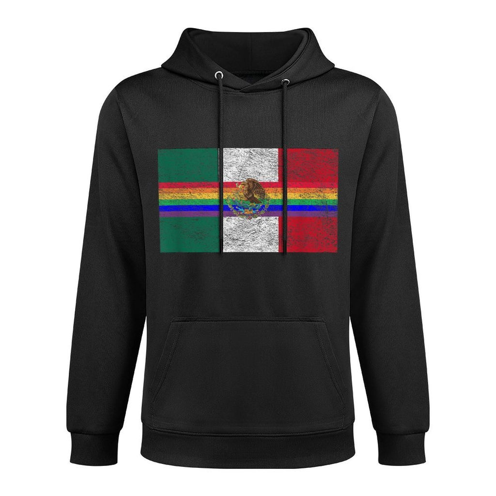 MEXICO LGBTQ GAY PRIDE DAY NATIONAL FLAG MEXICAN PARADE Machine Washable Hoodie