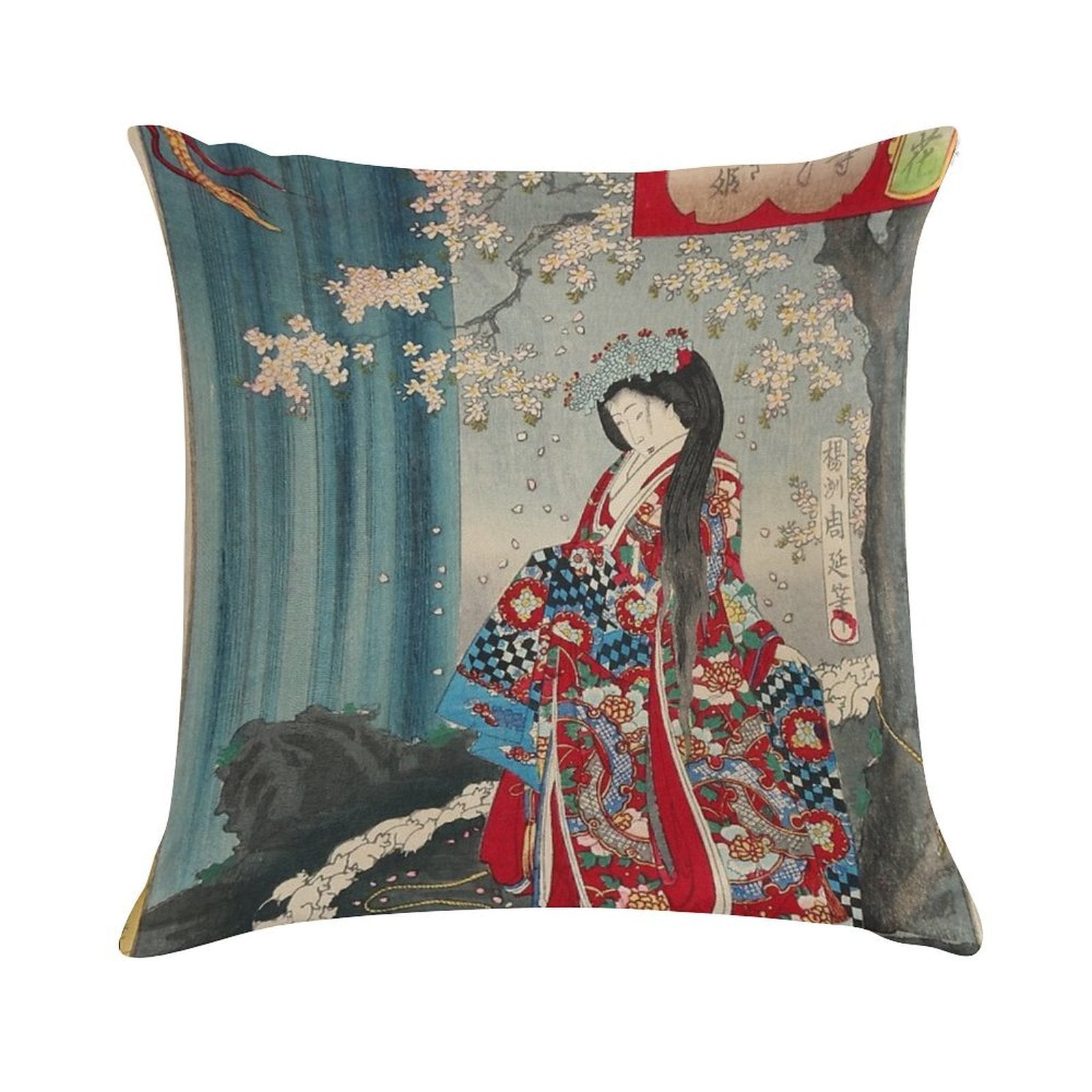 Ukiyo-e Japanese Art Classic Geisha Lady - Japan Art Soft Ultra-Soft Texture Throw Pillow