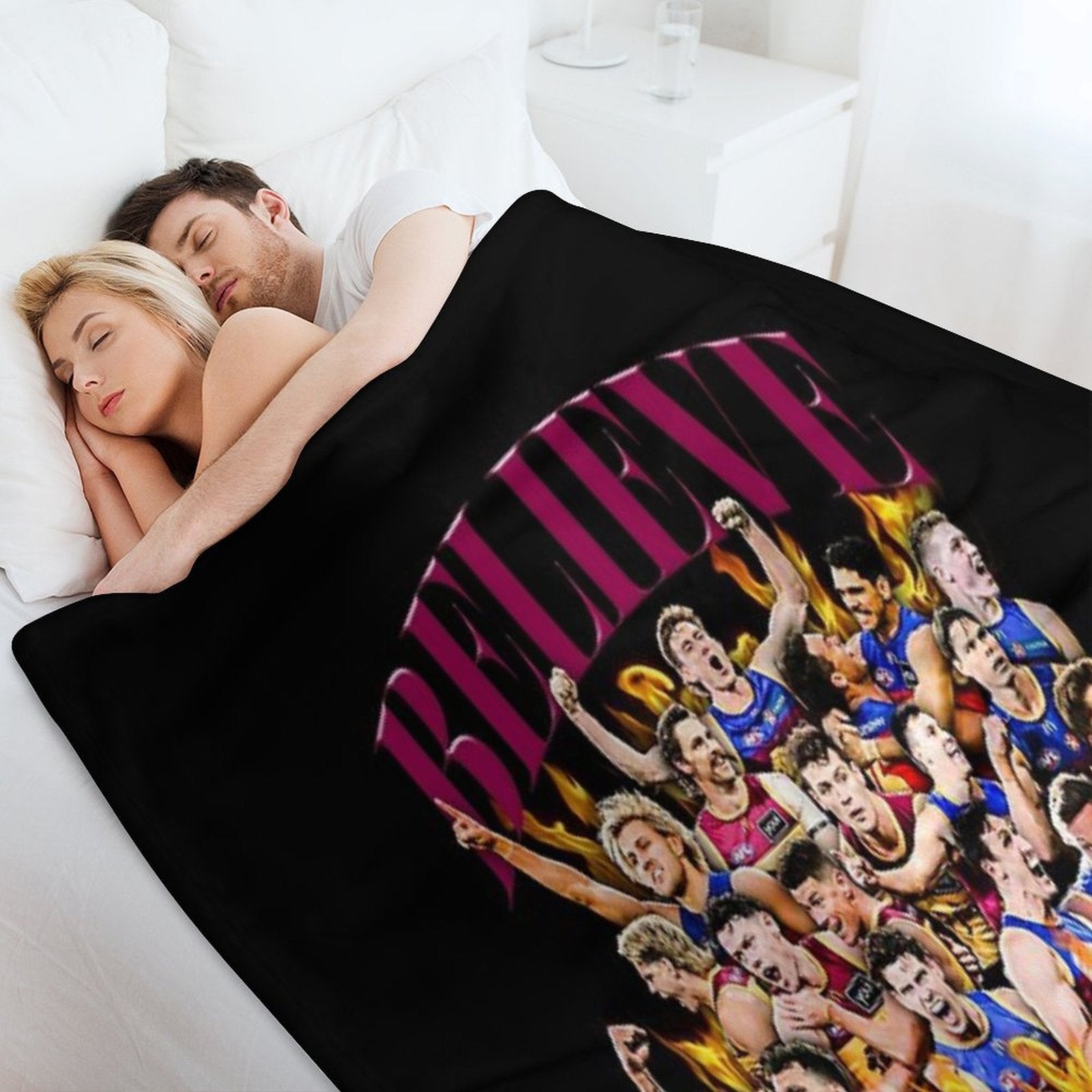 Brisbane Lions - 2024 Grand Finalists - Believe Compact Throw Blanket