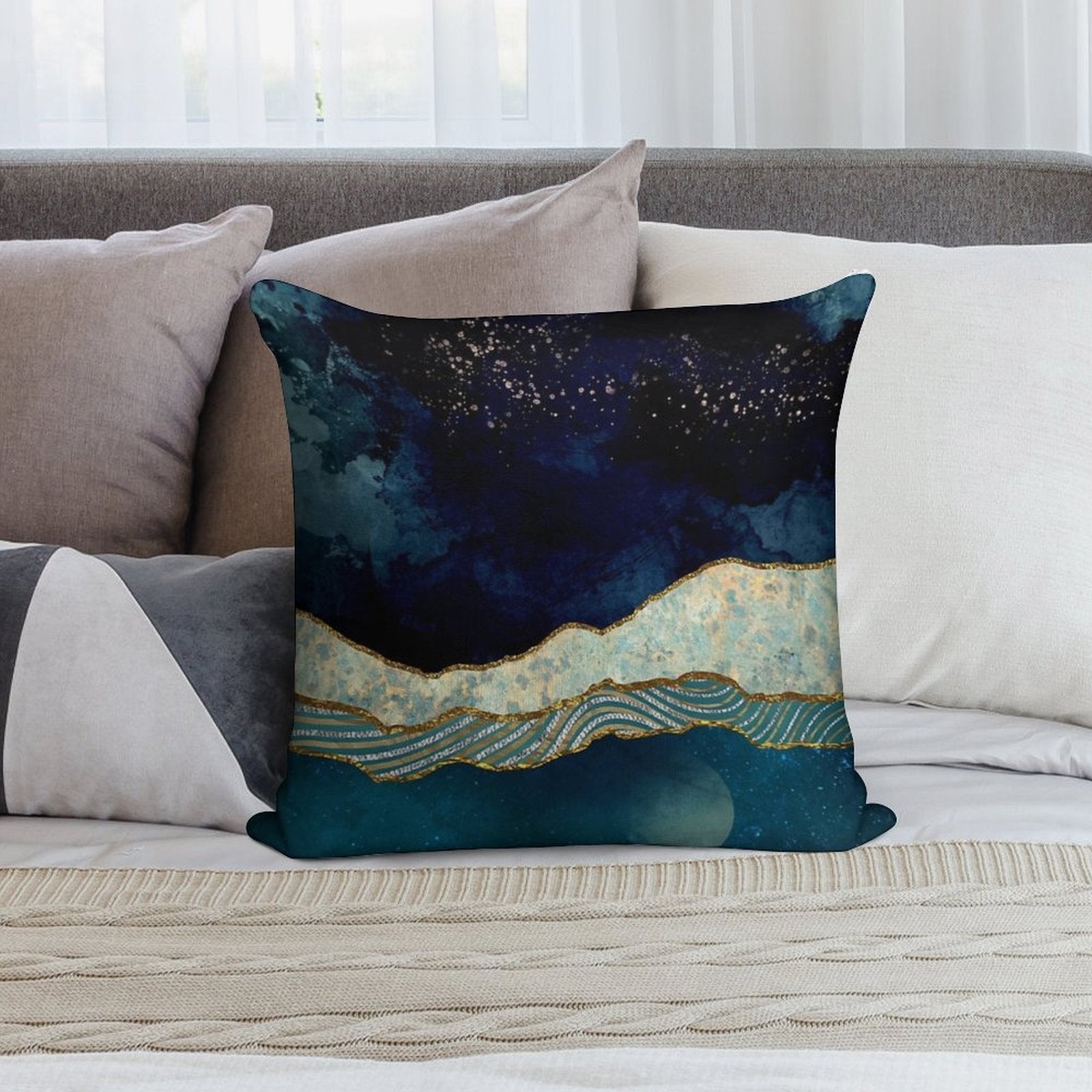 Indigo Sky Soft Multiple Sizes Throw Pillow
