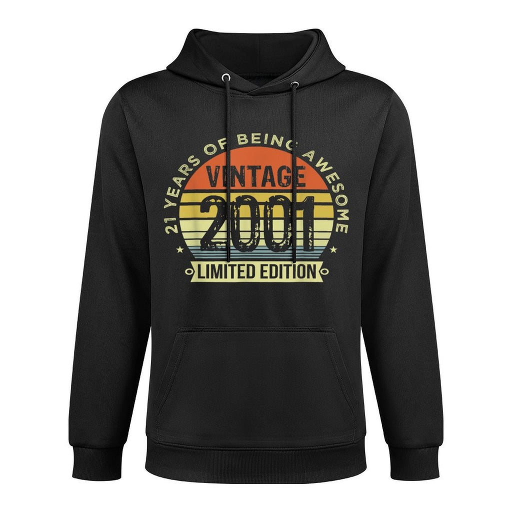 Vintage 2001 Limited Edition 21 Year Old Gifts 21st Birthday Cotton-Polyester Blend Hoodie