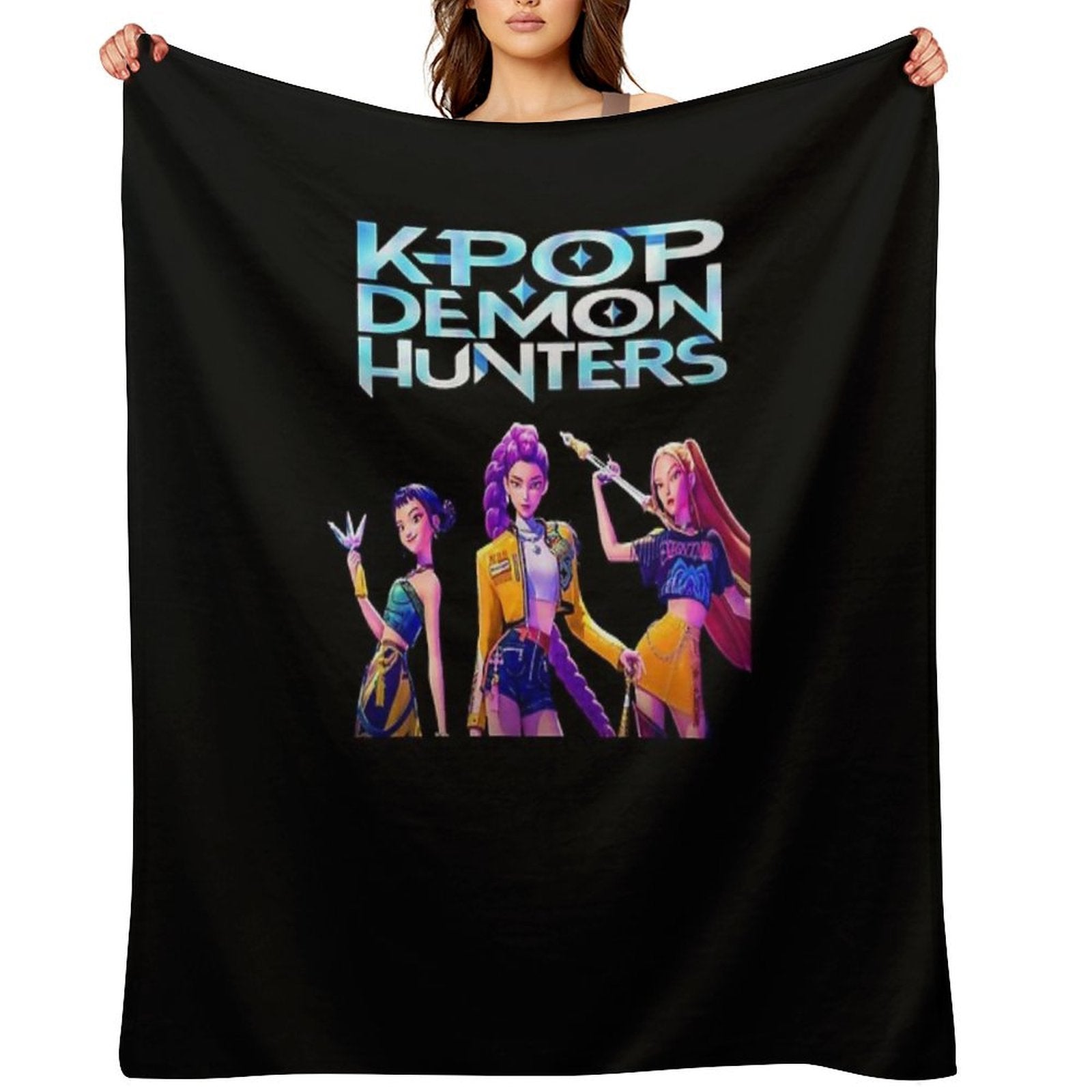 KPOP Demon Hunters Easy Care Throw Blanket