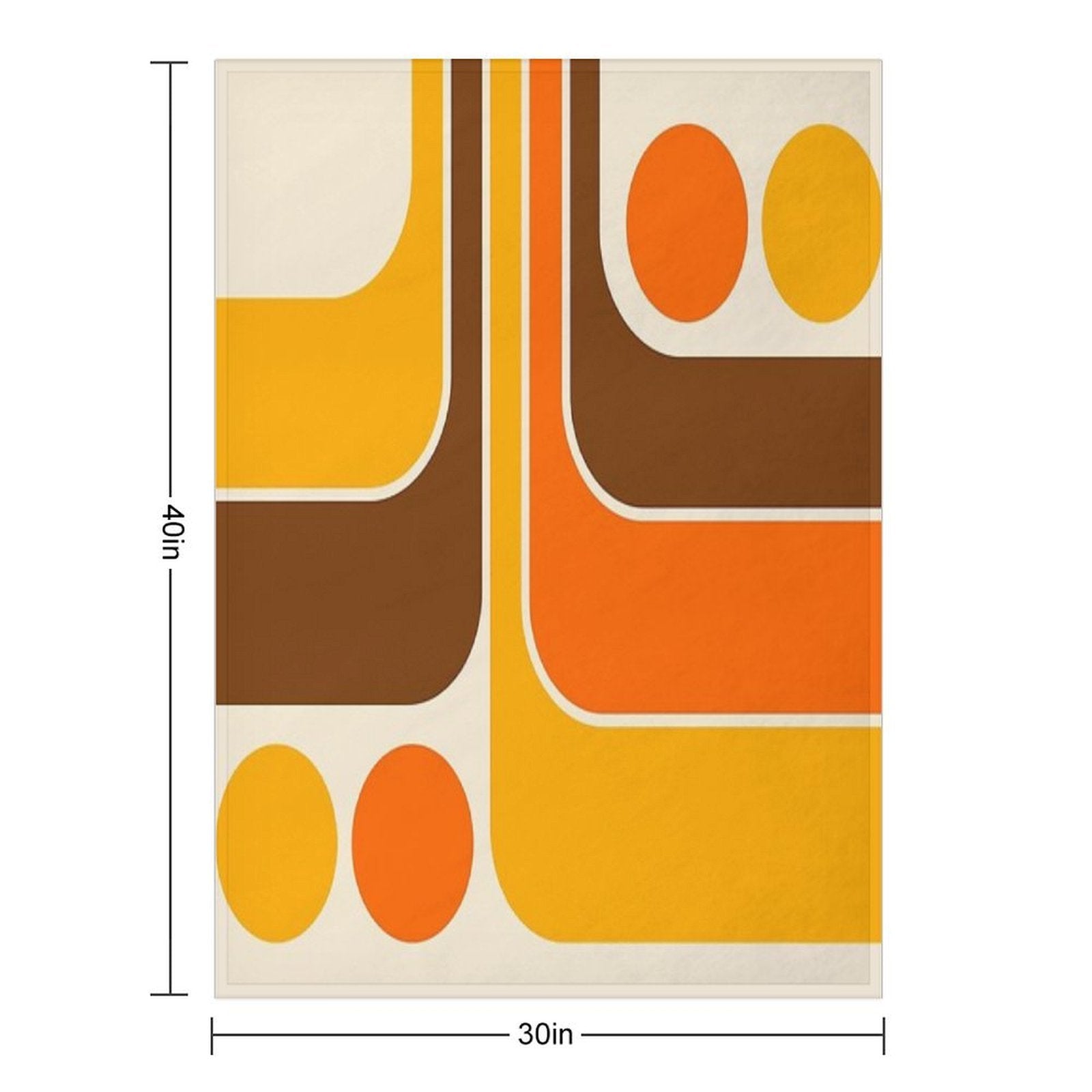 Retro Geometric Design 624 Versatility Throw Blanket