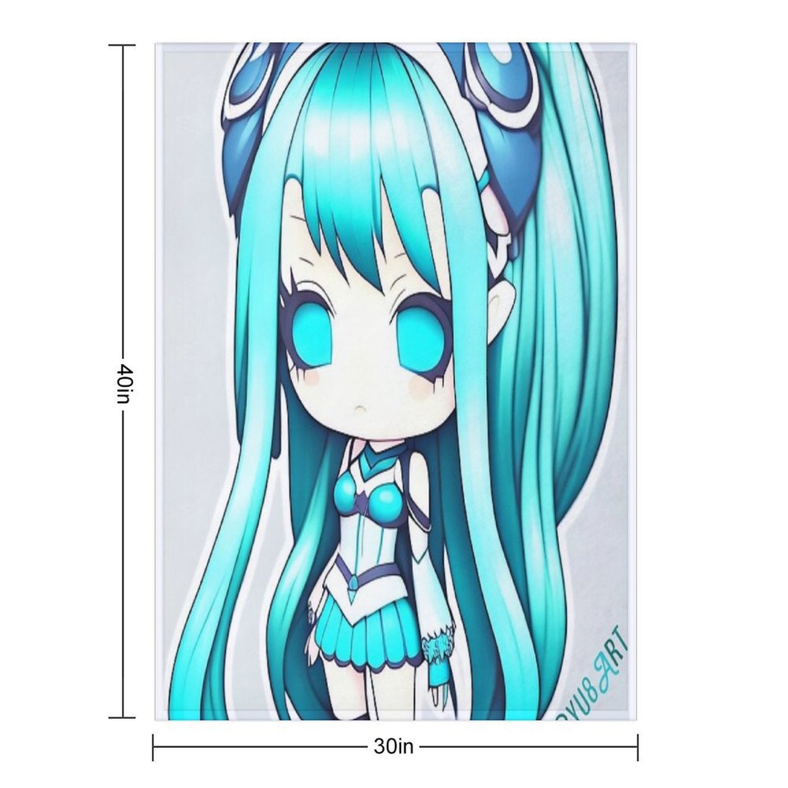 Hatsune Miku Cute Female Durable Throw Blanket