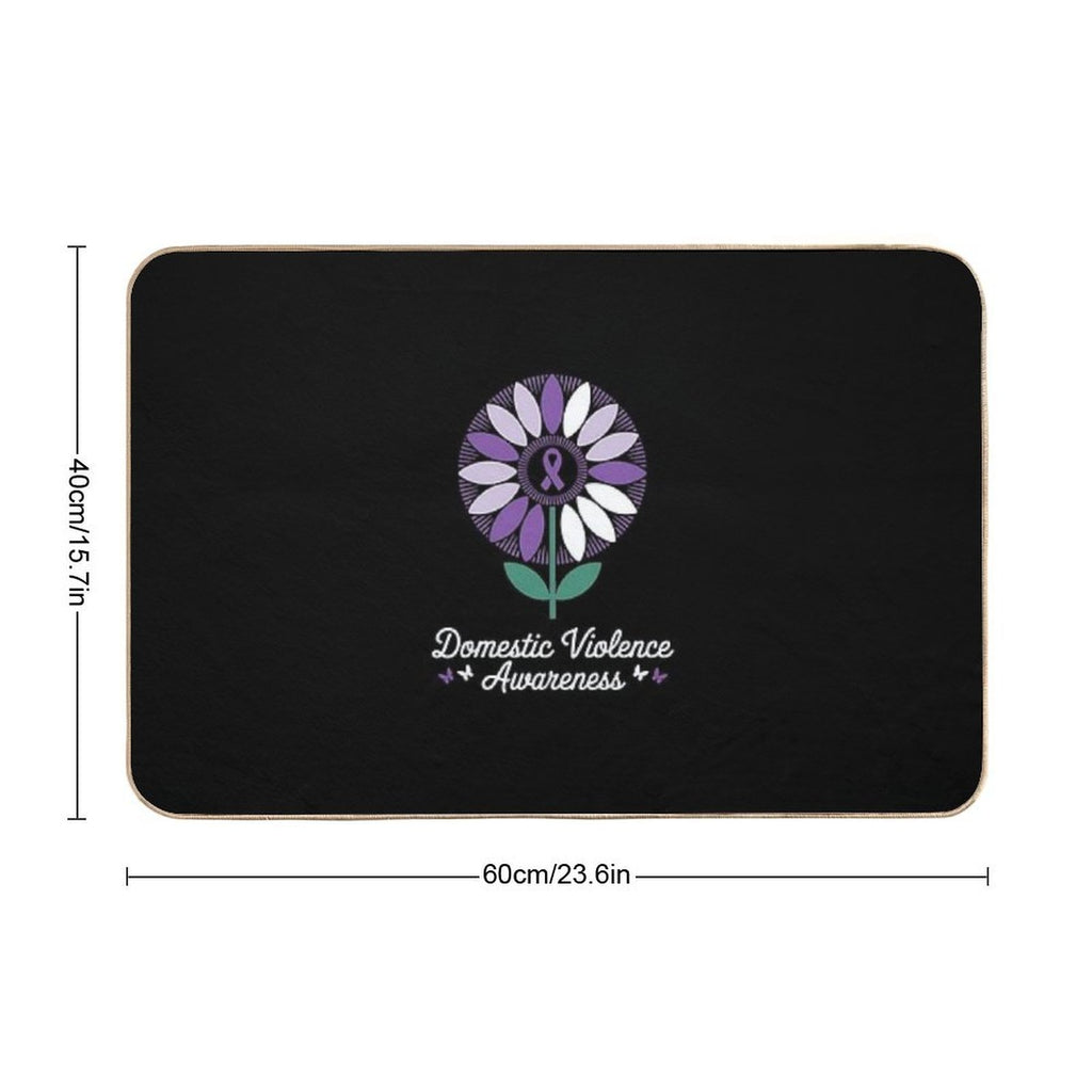 1 Sunflower Domestic Violence Awareness Month  High-Traffic Bath Mat