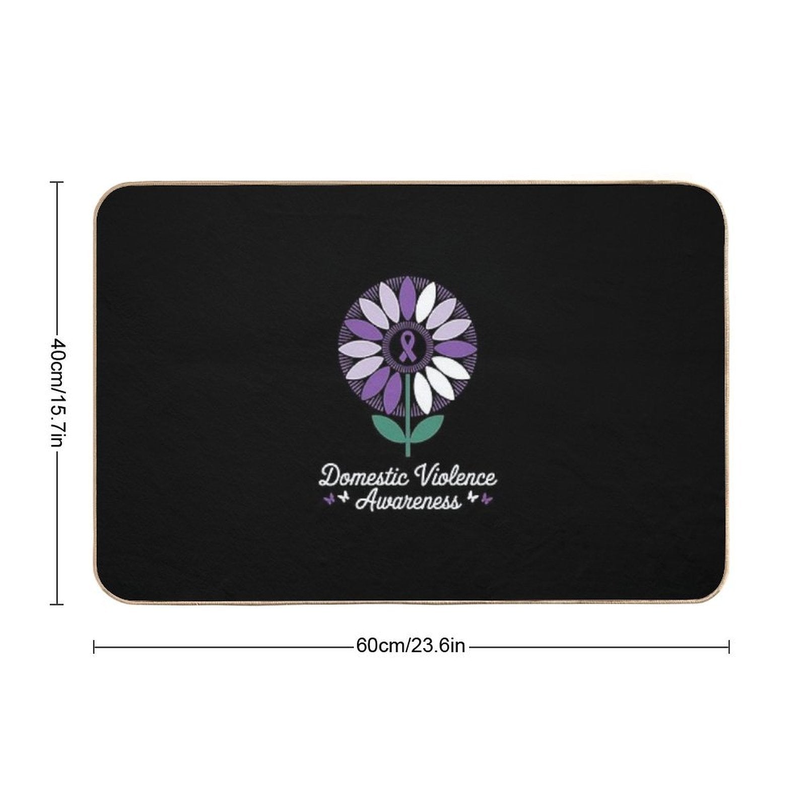 1 Sunflower Domestic Violence Awareness Month  High-Traffic Bath Mat