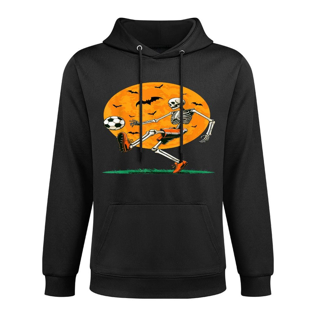 Soccer Skeleton Spooky Football Boys Halloween Soccer Player Customizable Surface Hoodie