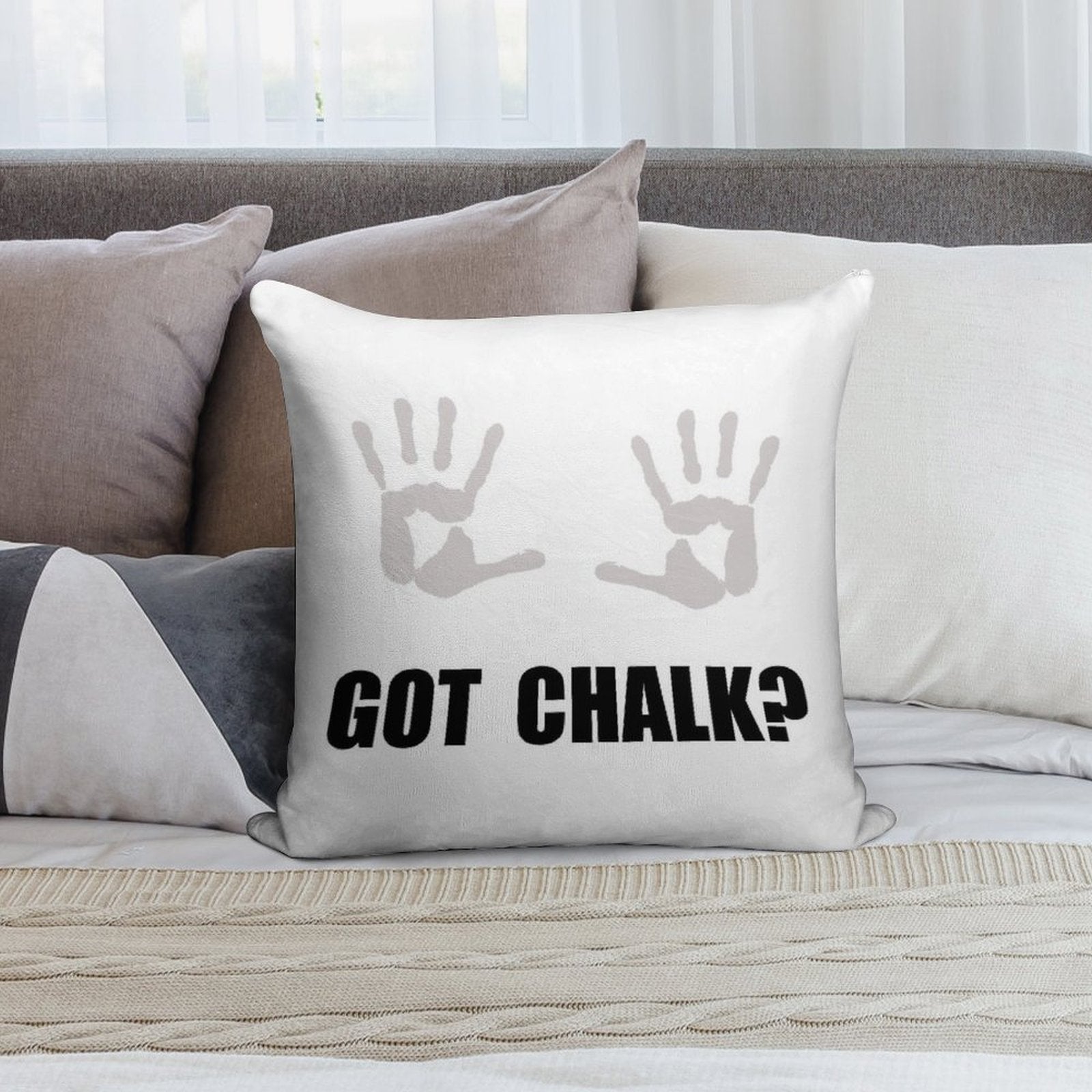 Got Chalk Soft Durable Construction Throw Pillow