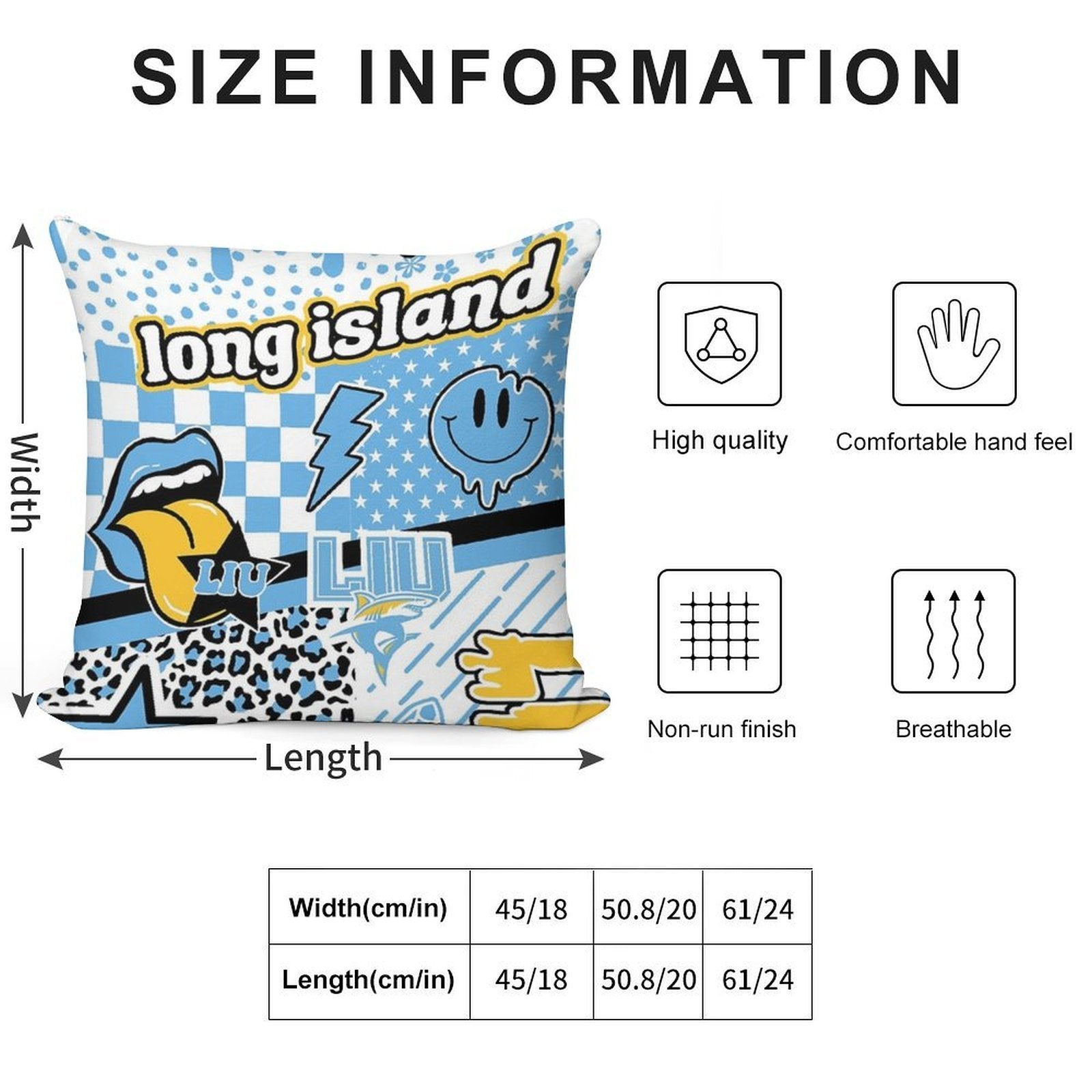 Long Island Soft Decorative Cover Throw Pillow