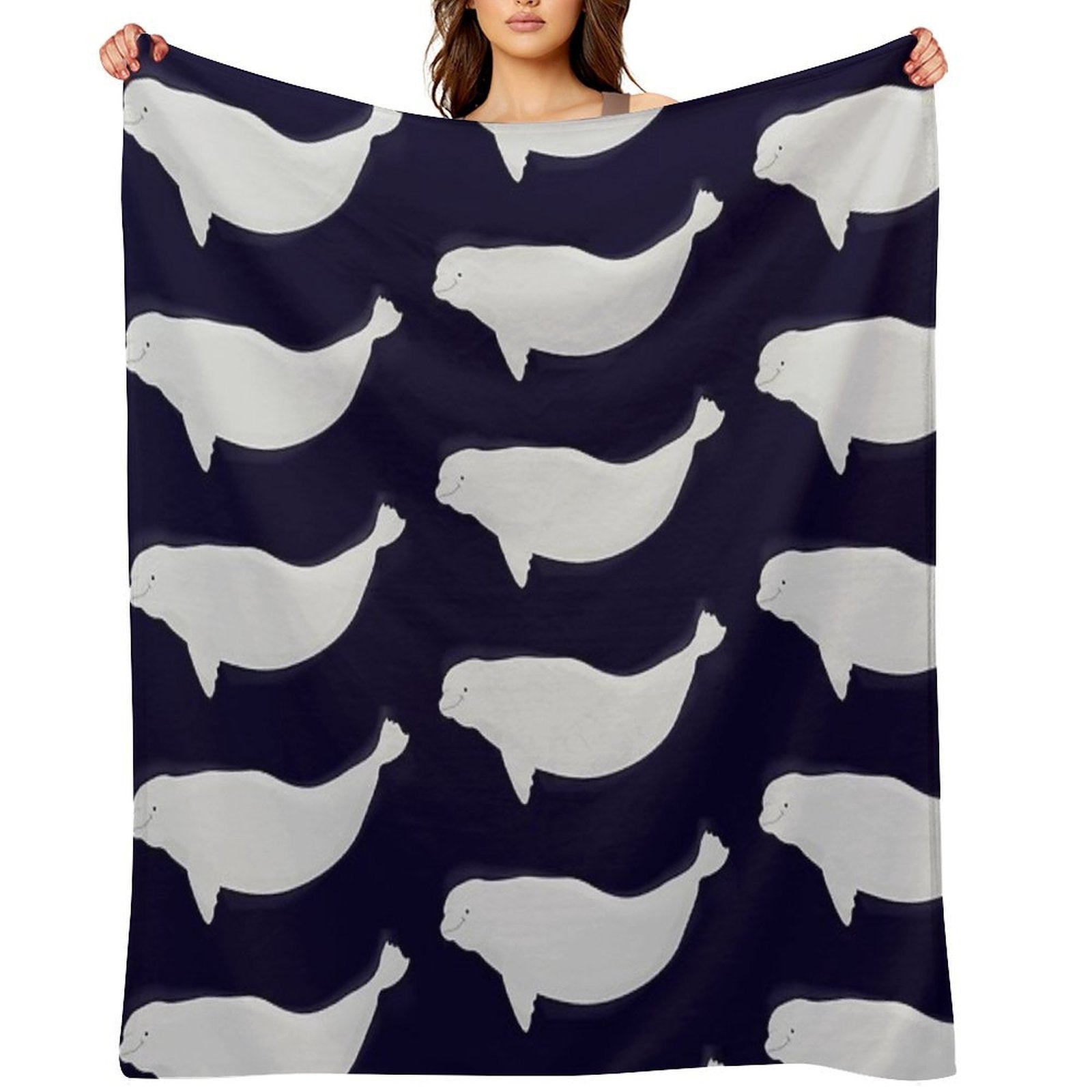 Beluga Shrink-resistant Throw Blanket