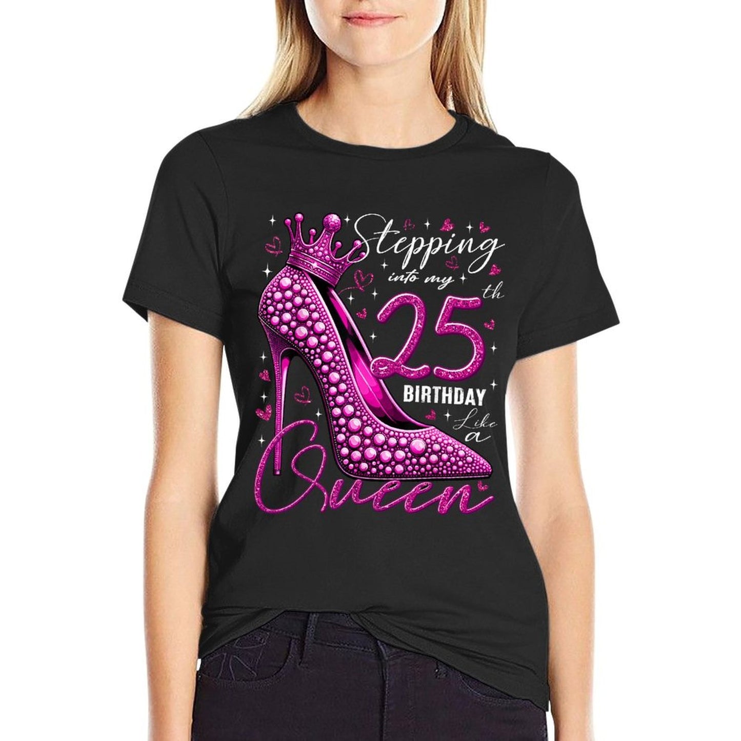 25 Year Old Gifts High Heels Stepping Into My 25th Birthday  Lightweight T-Shirt