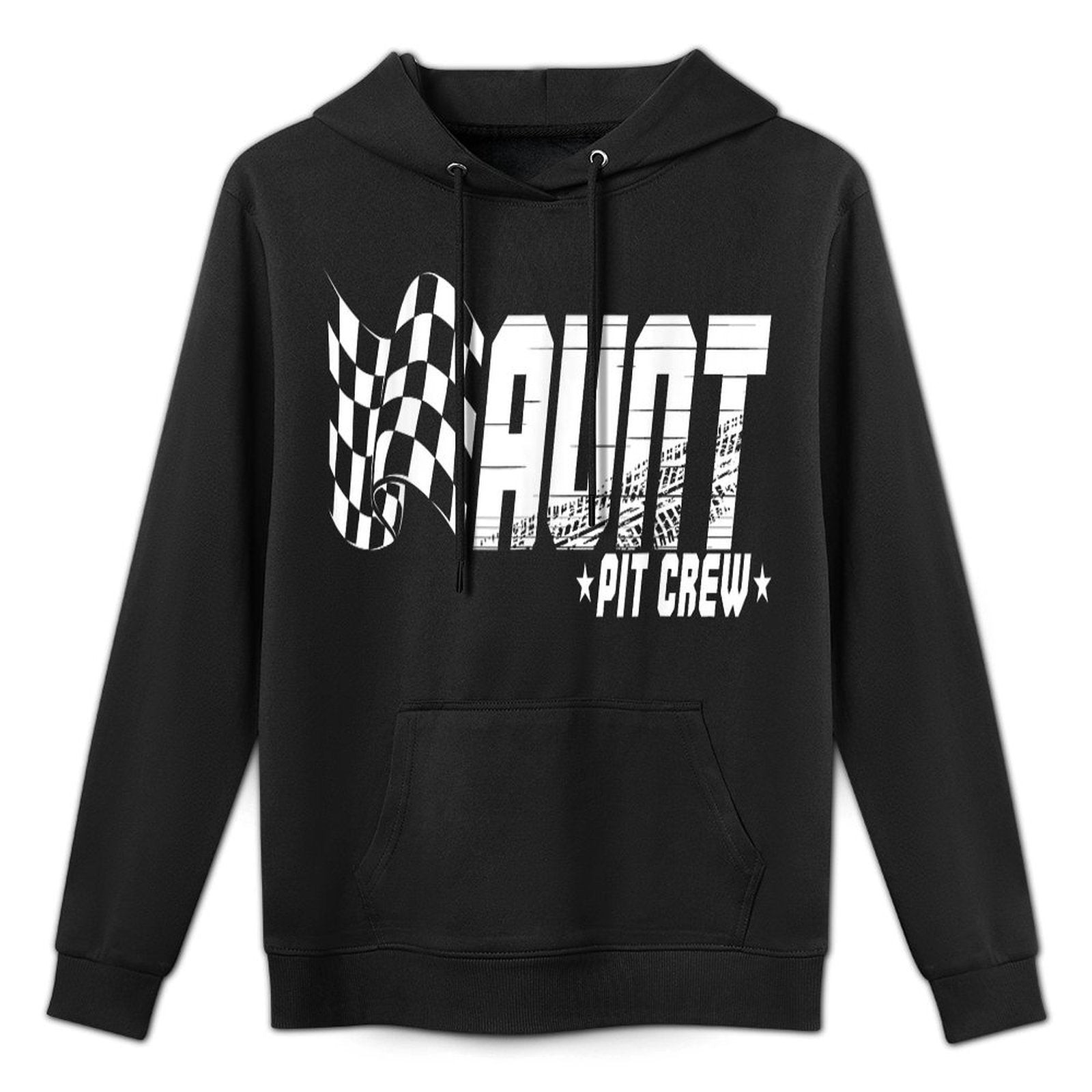 Aunt Pit Crew Race Car Birthday Family Racing Cotton-Polyester Blend Hoodie