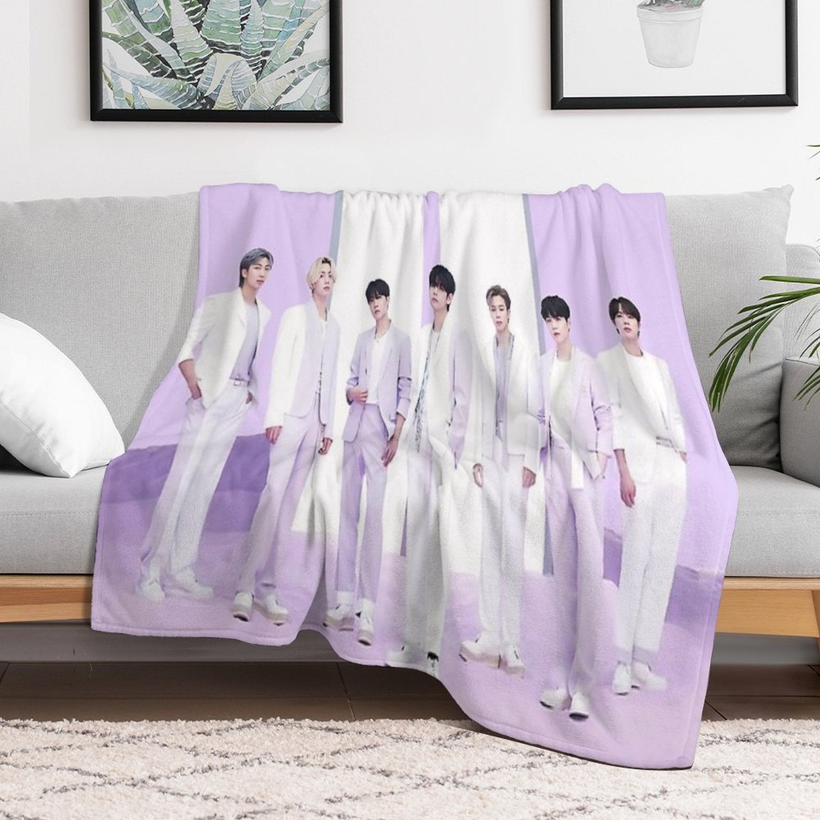 BTS THe Best All Members Anti-pilling Throw Blanket