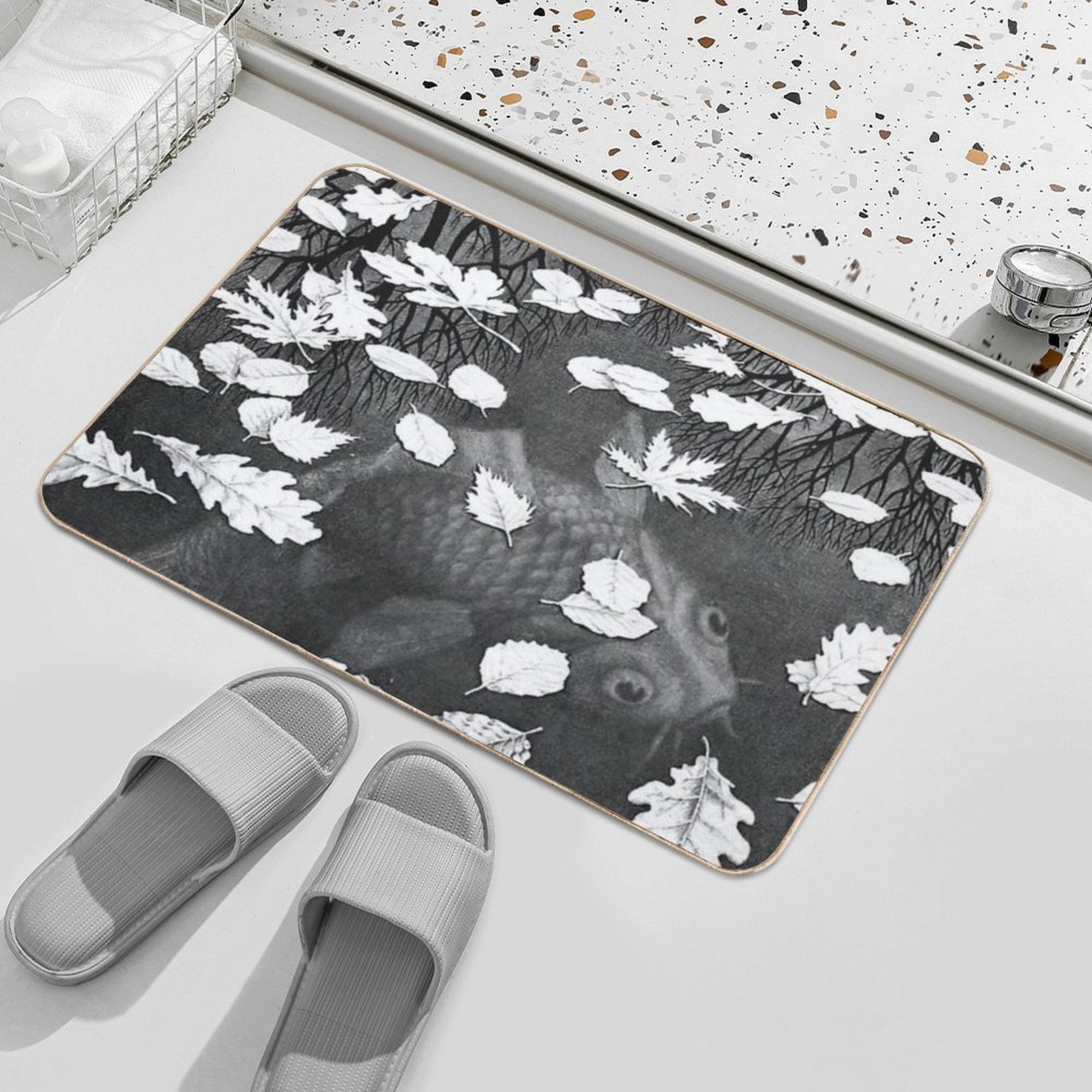Three Worlds by M.C. Escher  Rapid-Drying Bath Mat