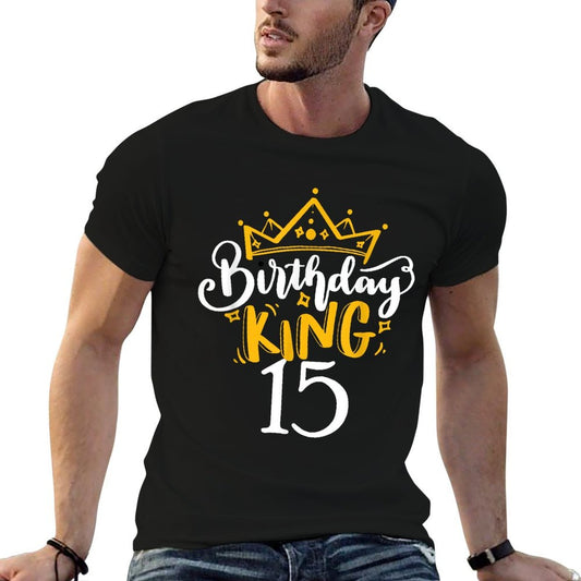 15th Birthday King 15 Years Old Party Ideas For Boys  Moisture-wicking T-Shirt