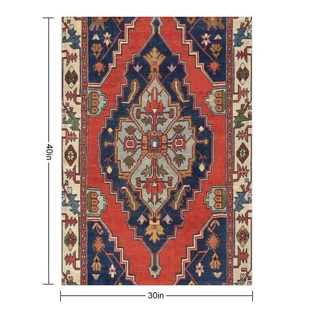 Antique Persian Bakshaish Oriental Carpet Print Shrink-resistant Throw Blanket