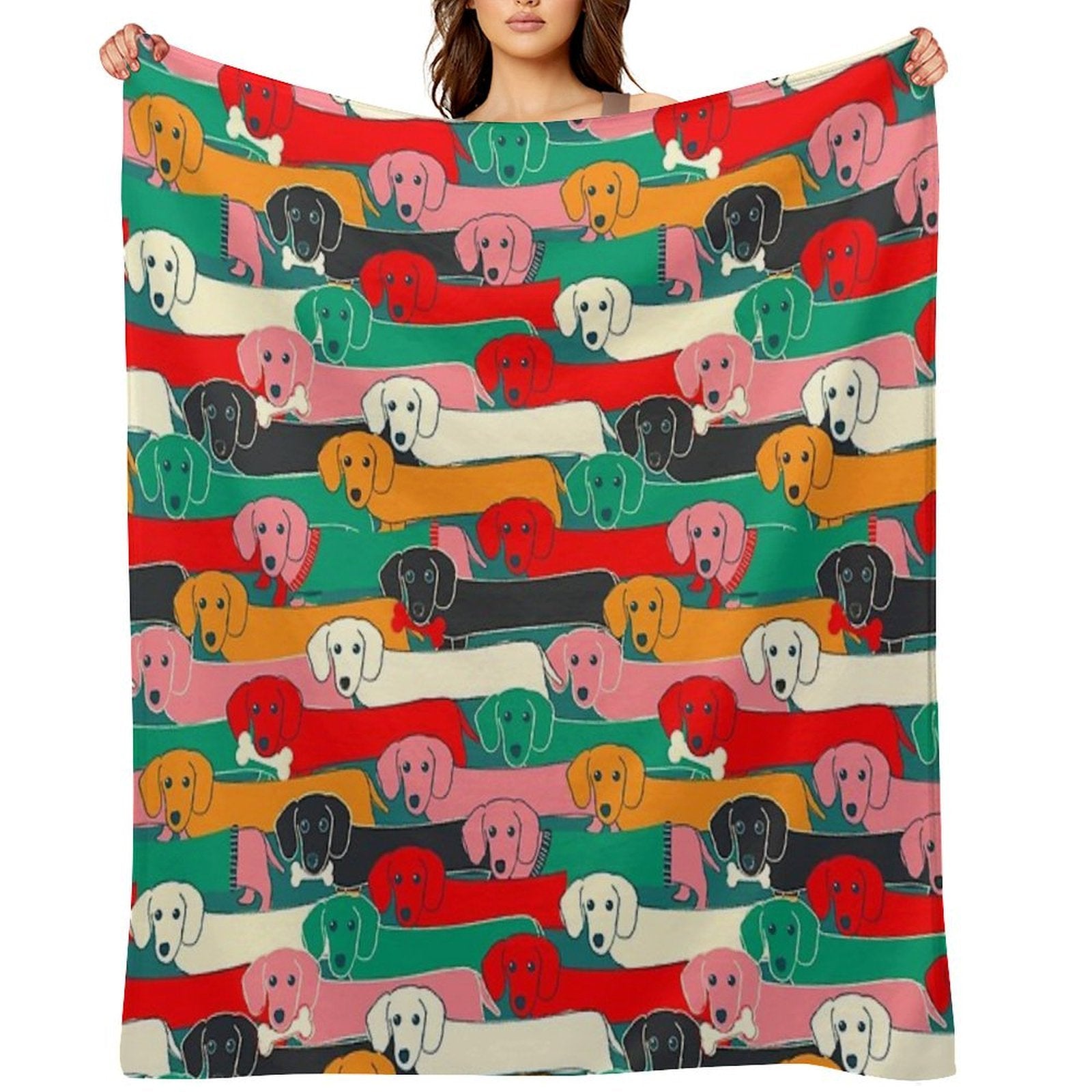 Dogs Pattern All-season Throw Blanket