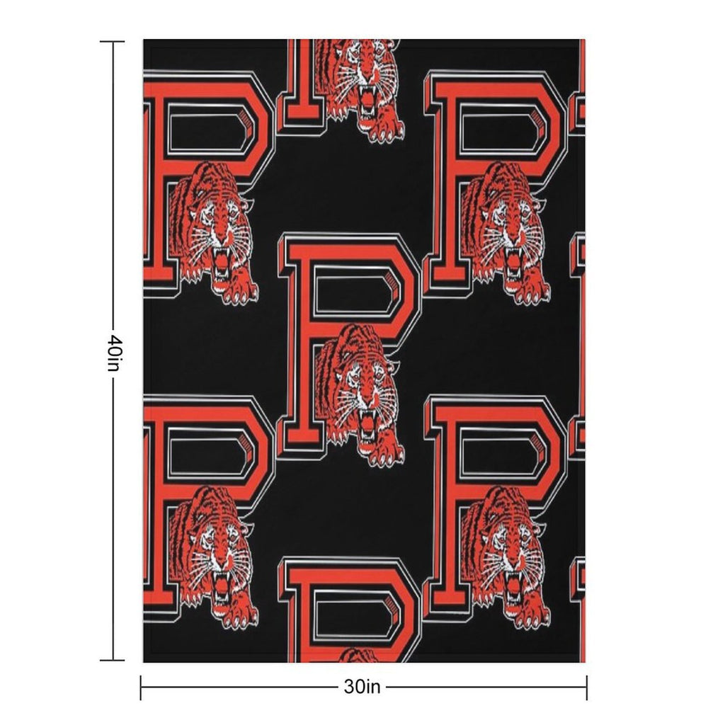 Vintage Princeton BIG P Tiger Mascot Premium Throw Blanket