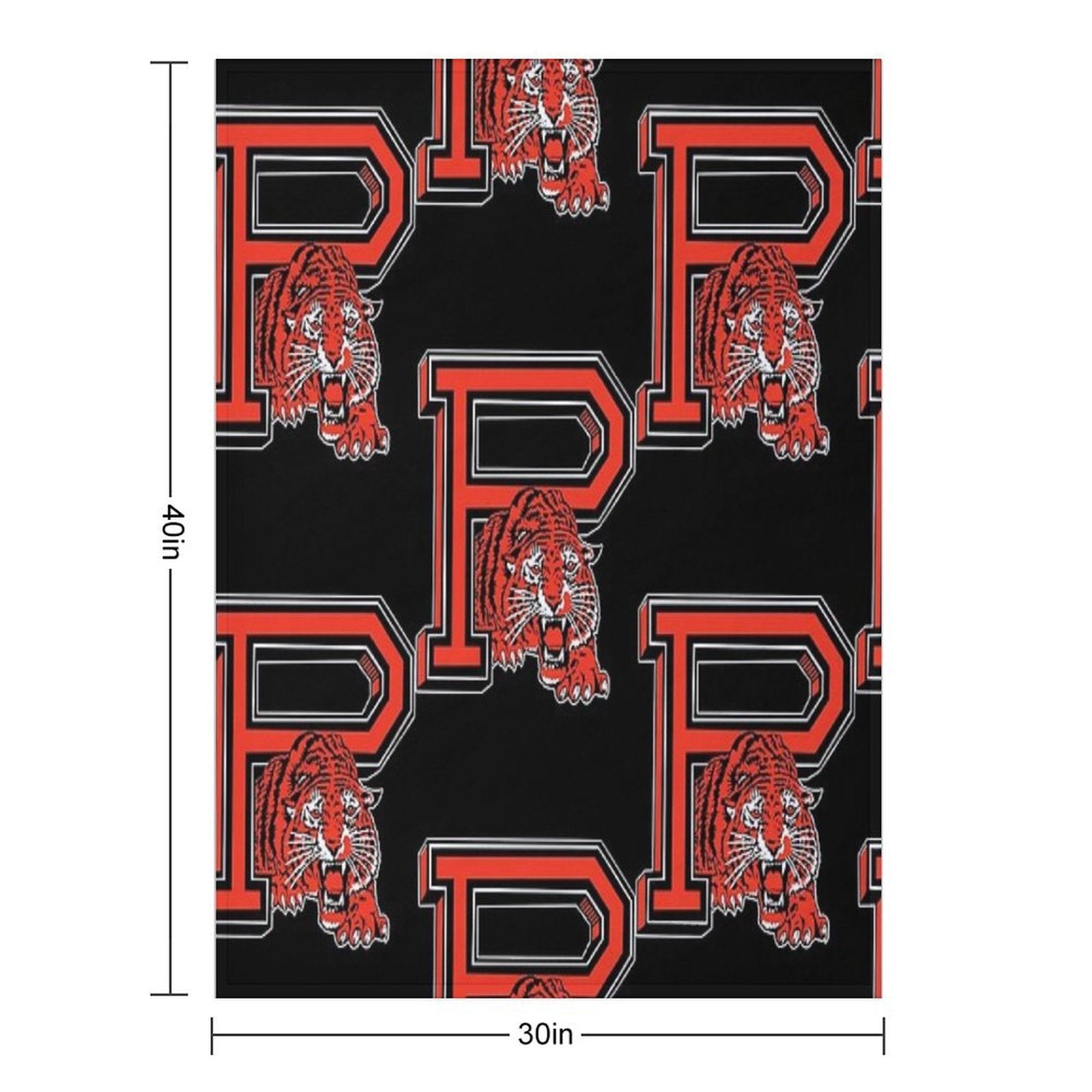 Vintage Princeton BIG P Tiger Mascot Premium Throw Blanket