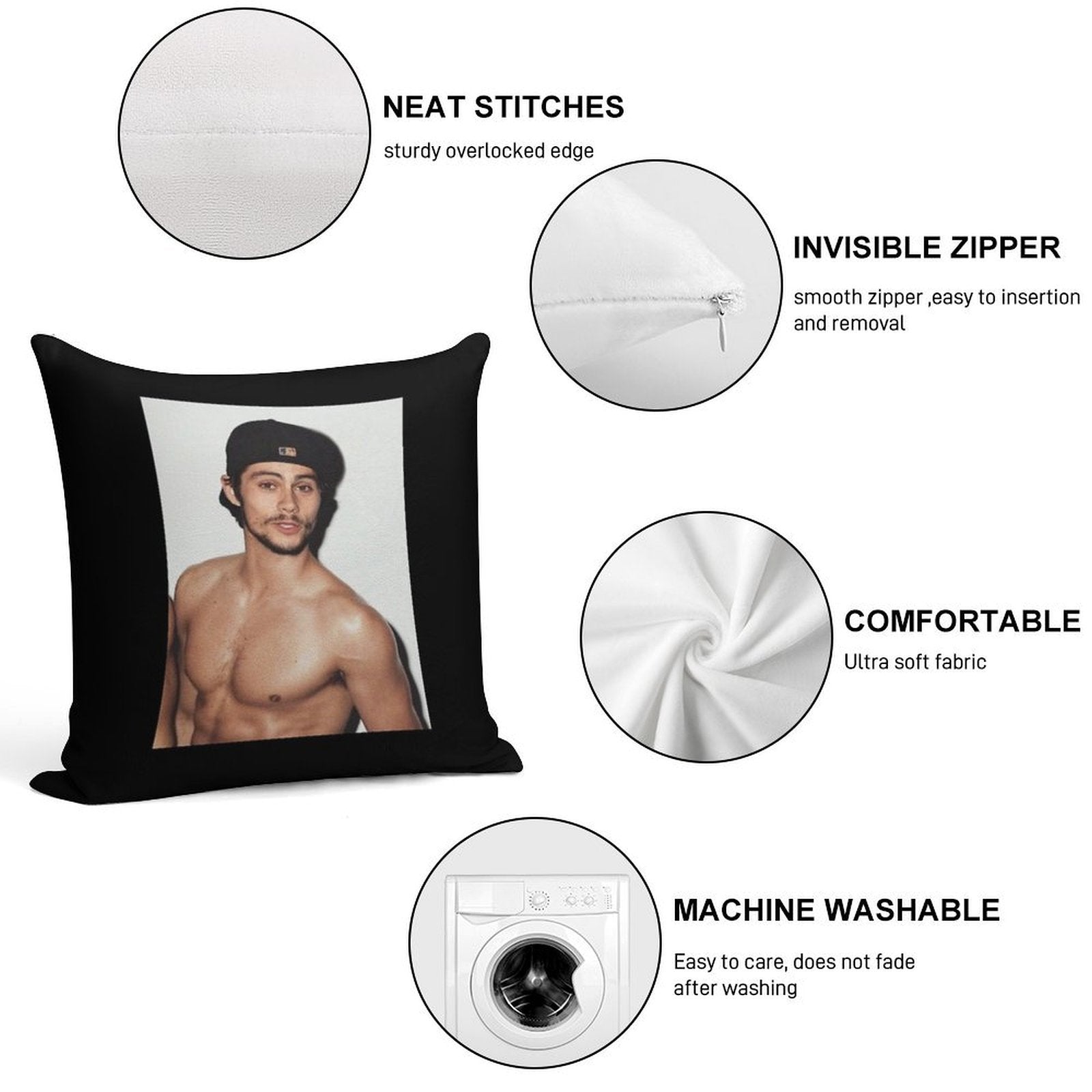 Dylan O'brien Soft Warmth Comfort Throw Pillow