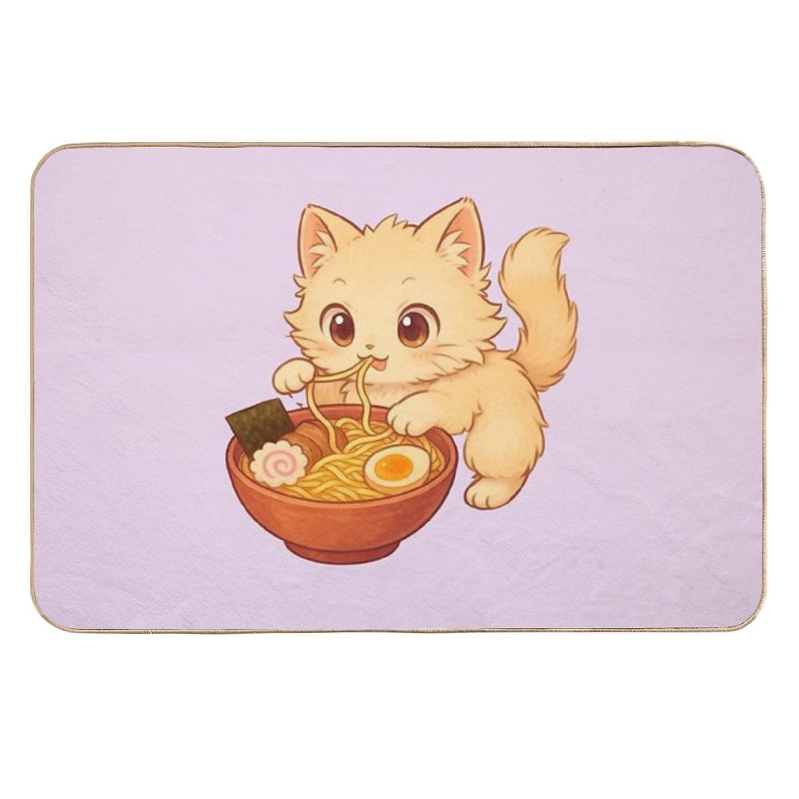 Kitty Ramen  Long-Lasting Bath Mat