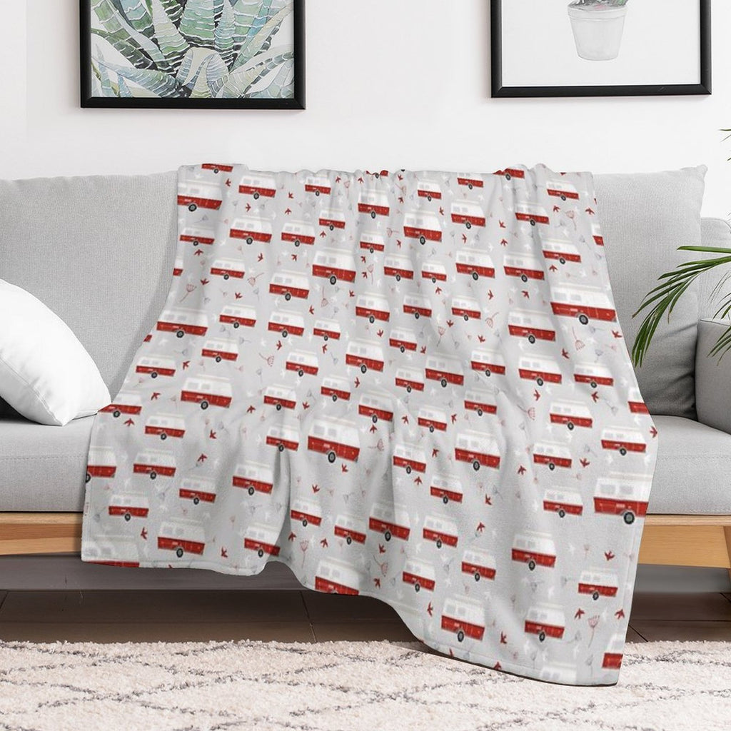 Rockabilly Pattern Velvety-soft Throw Blanket
